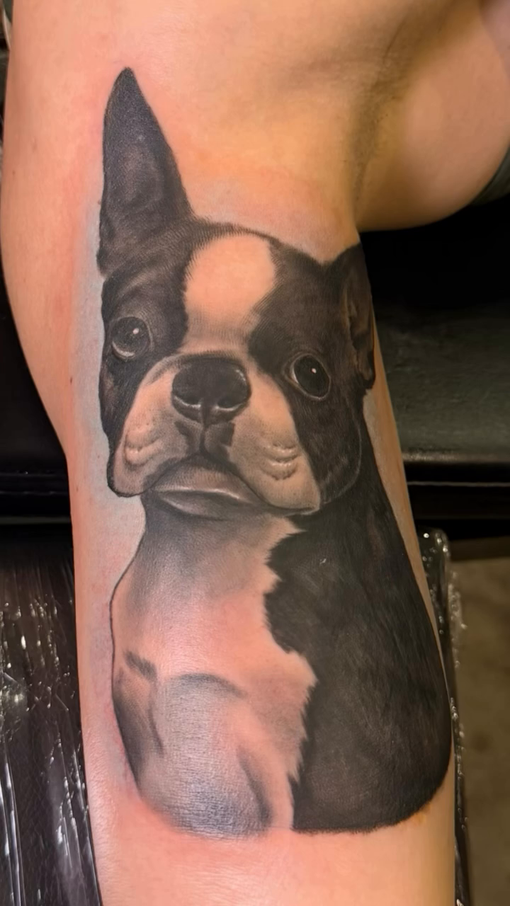 Tattoo by @bornrebel_tattoos โ realism, black_and_grey