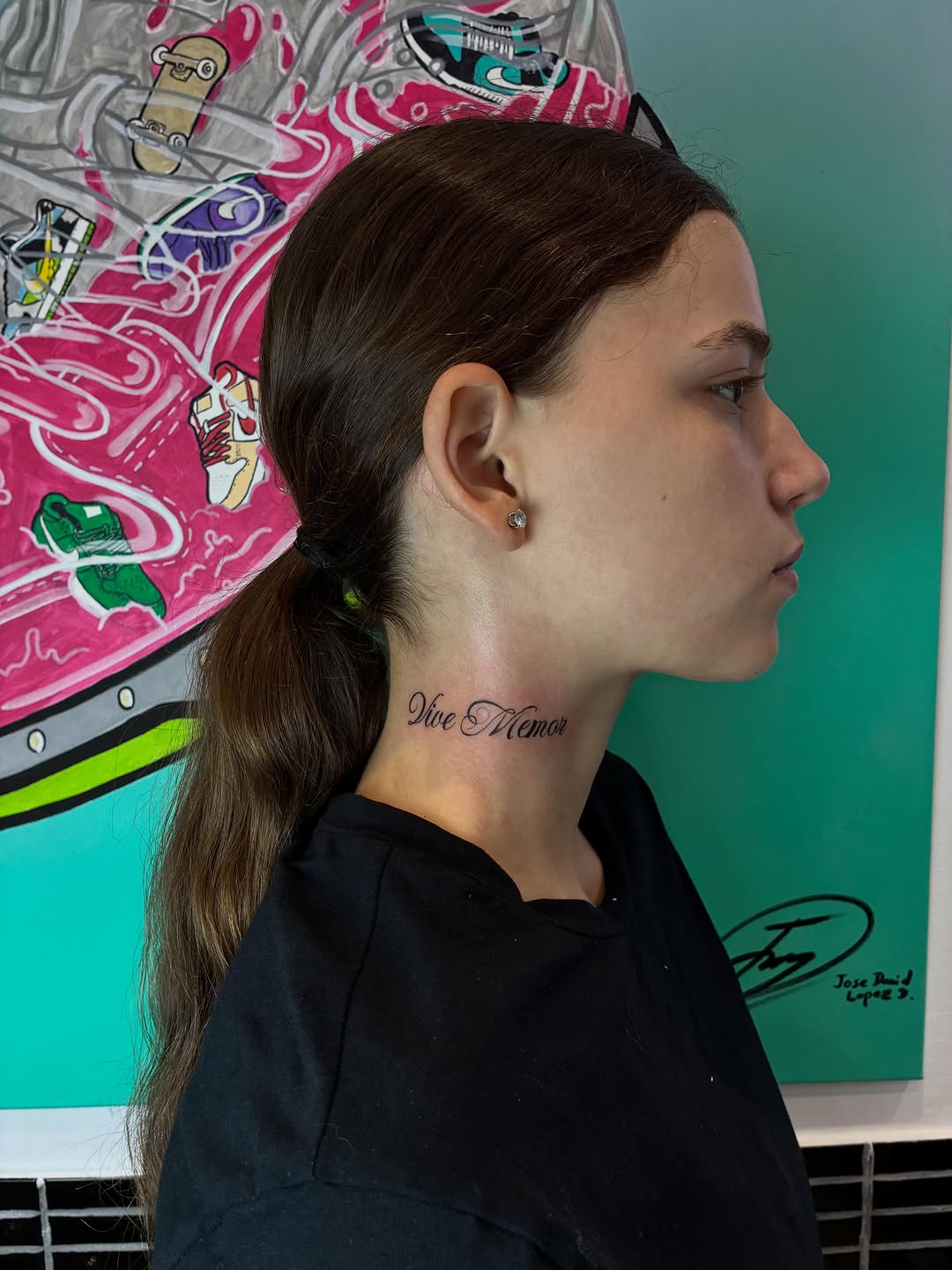 Tattoo by @sebastrussy โ lettering_script, fine_line