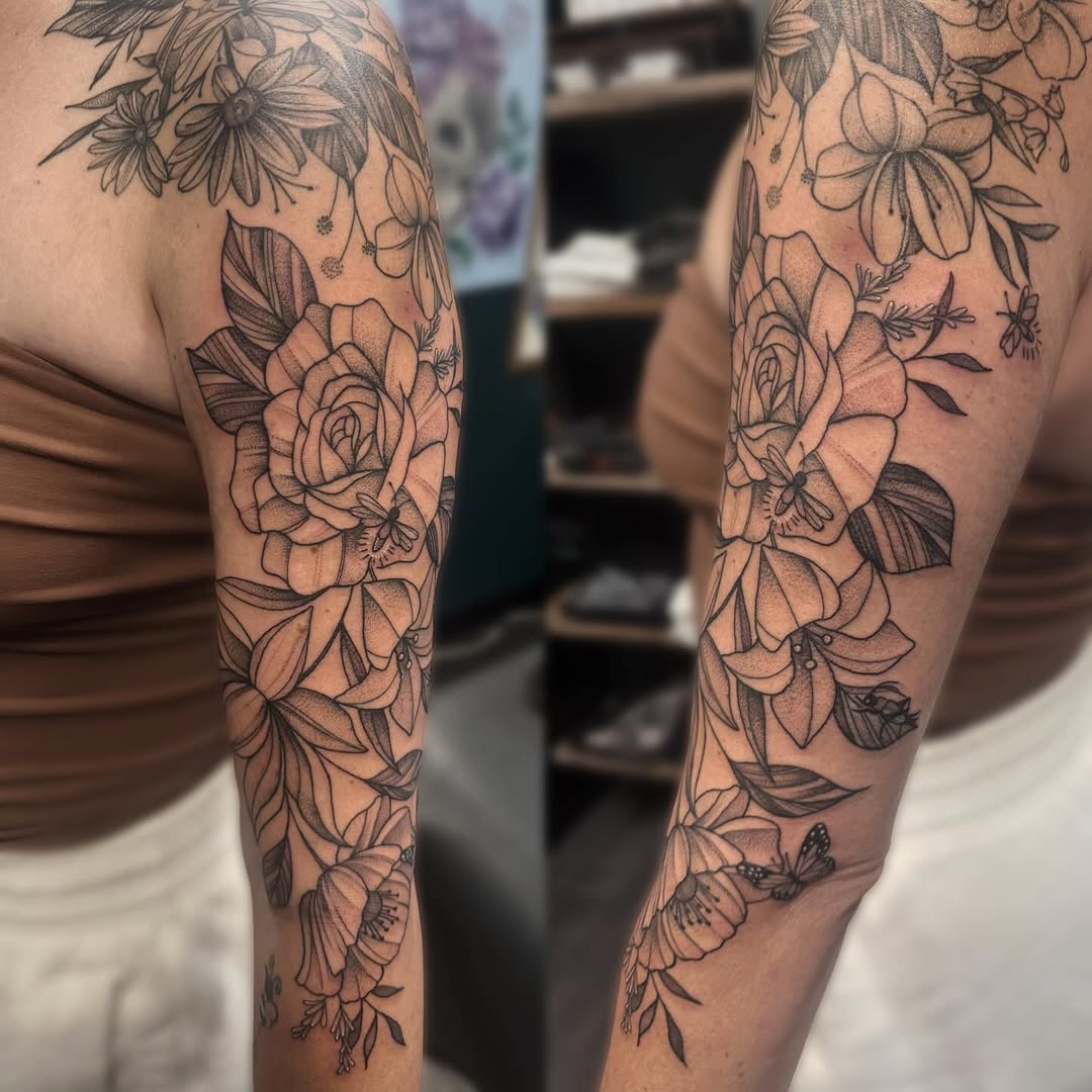 Tattoo by @kelseytattoo β illustrative, black_and_grey