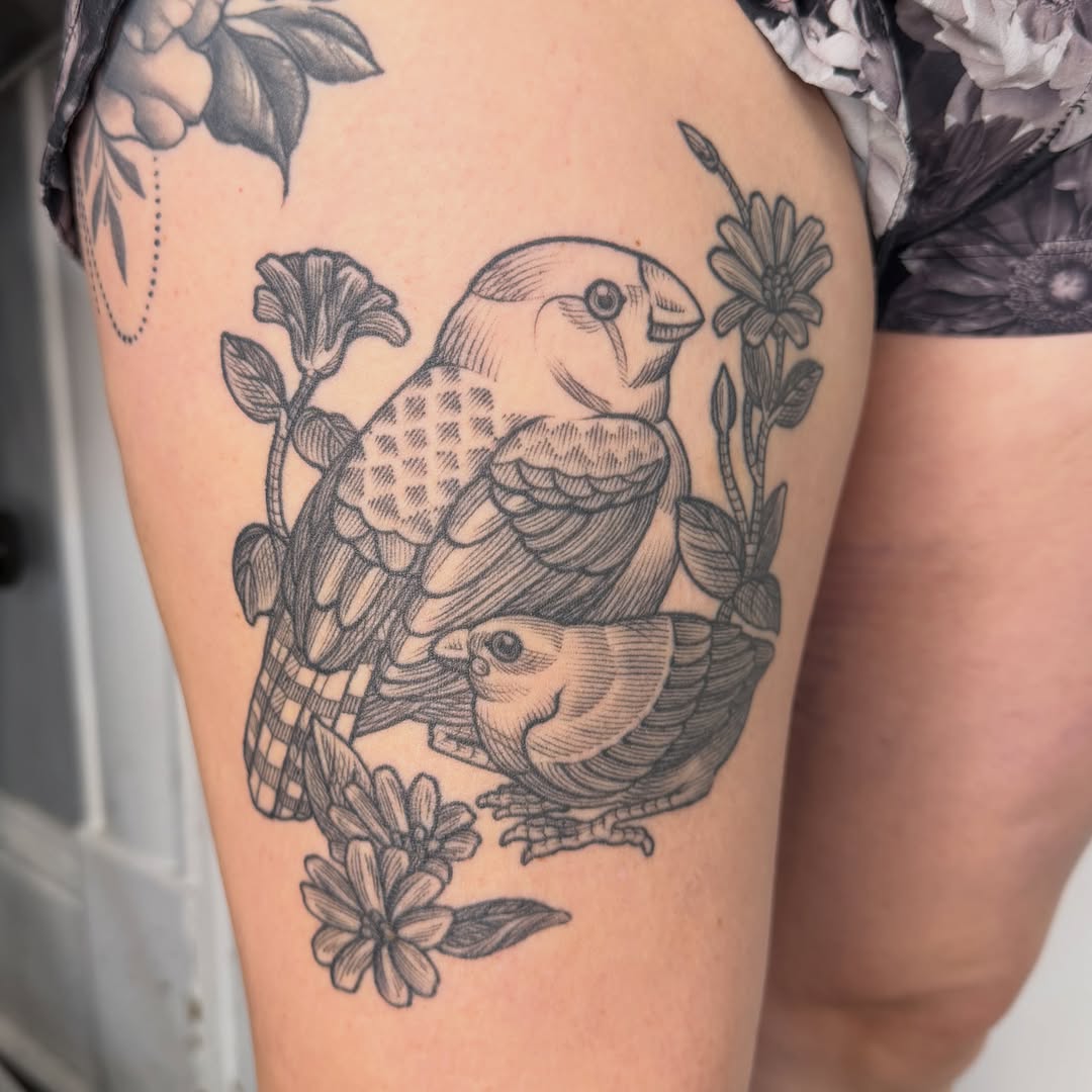 Tattoo by @taylorbeetattoo β black_and_grey