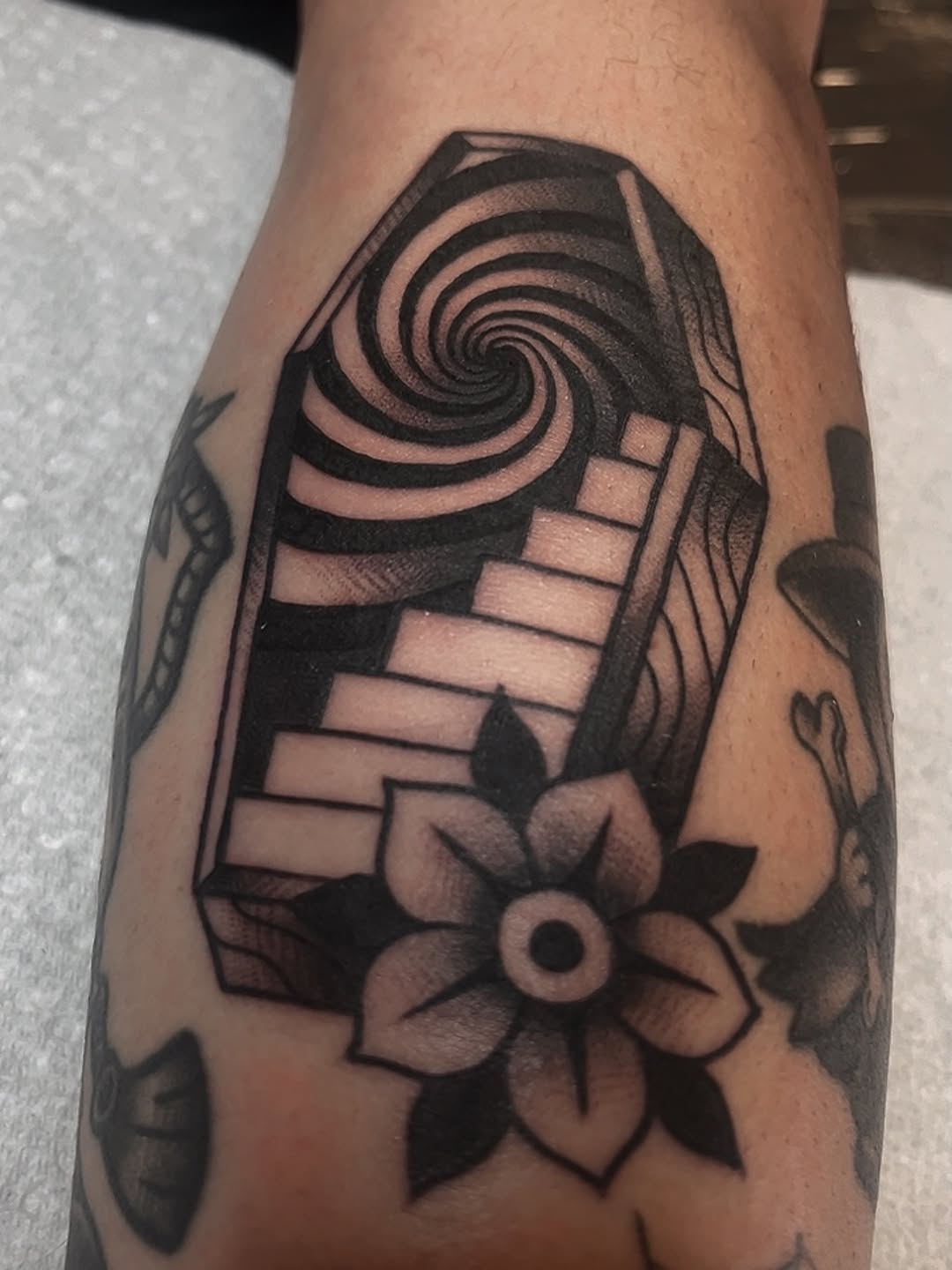 Tattoo by @jckbtattoos — illustrative, black_and_grey