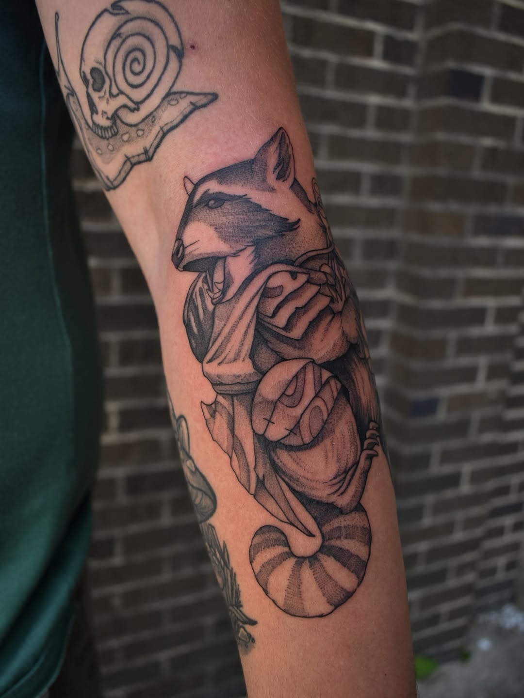 Tattoo by @legend_eli — illustrative, black_and_grey