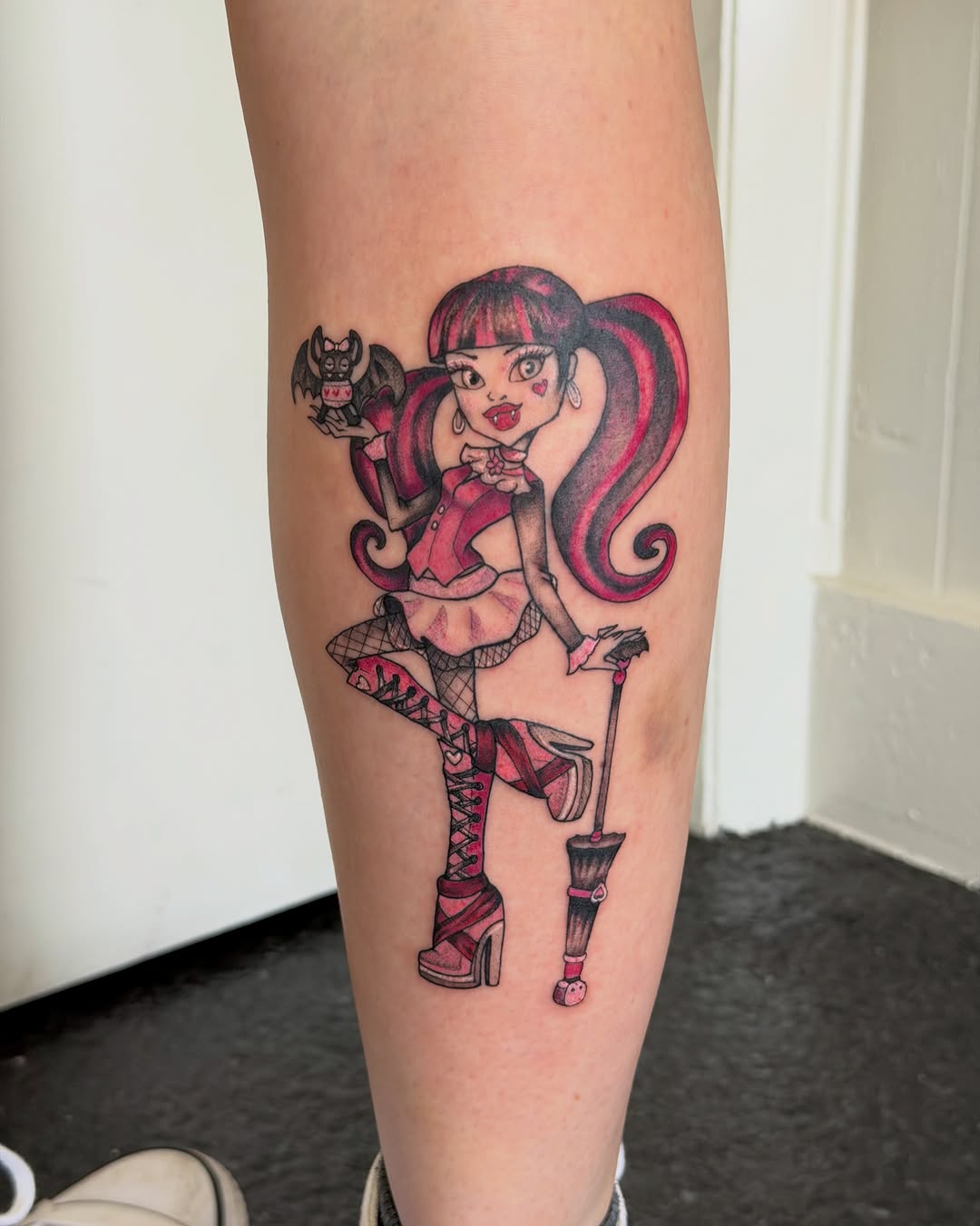Tattoo by @veltattoos — illustrative, anime