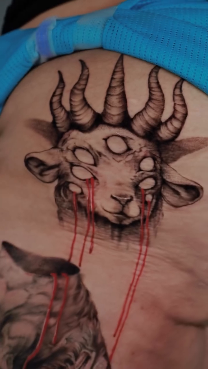 Tattoo by @the.ant.ink — dark_realism, trash_polka