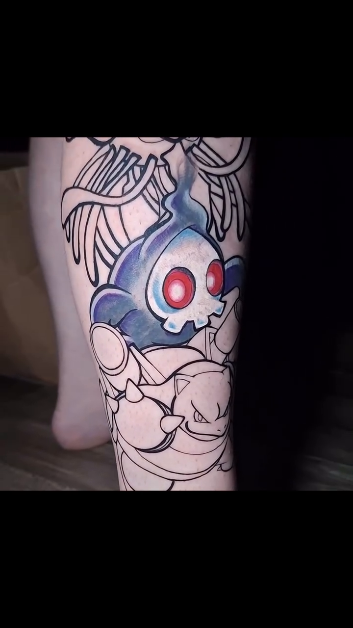 Tattoo by @mantaray.nash — illustrative, anime