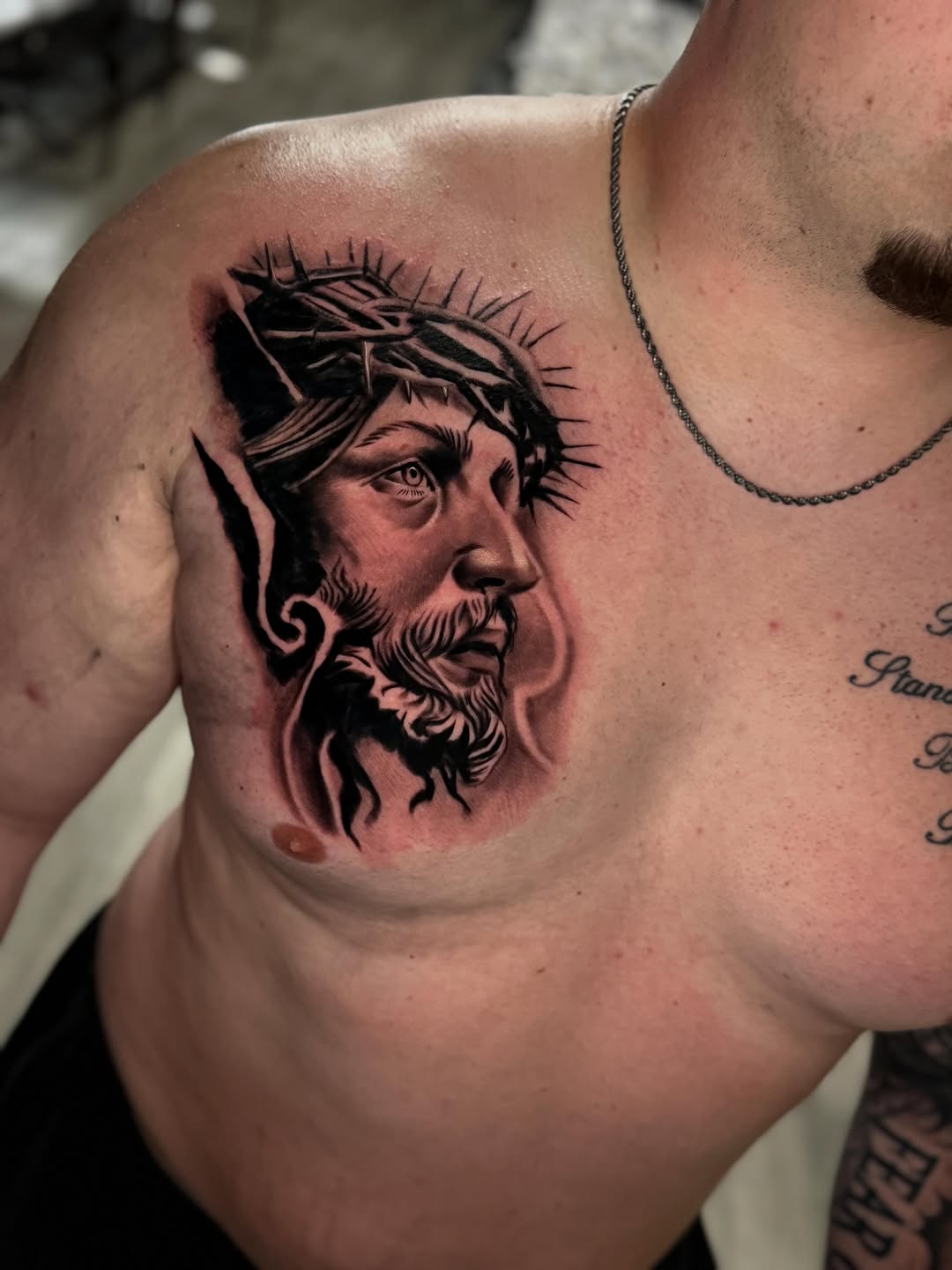 Tattoo by @unrendered_tattz — realism, black_and_grey