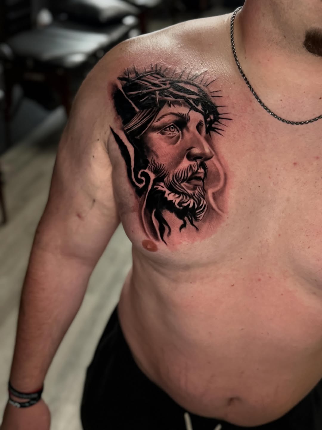 Tattoo by @unrendered_tattz — realism, black_and_grey
