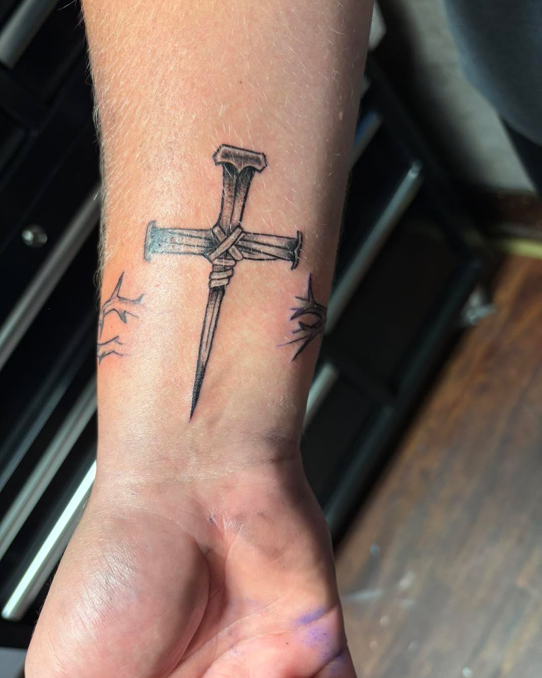 Tattoo by @pokes.by.kim โ black_and_grey, realism