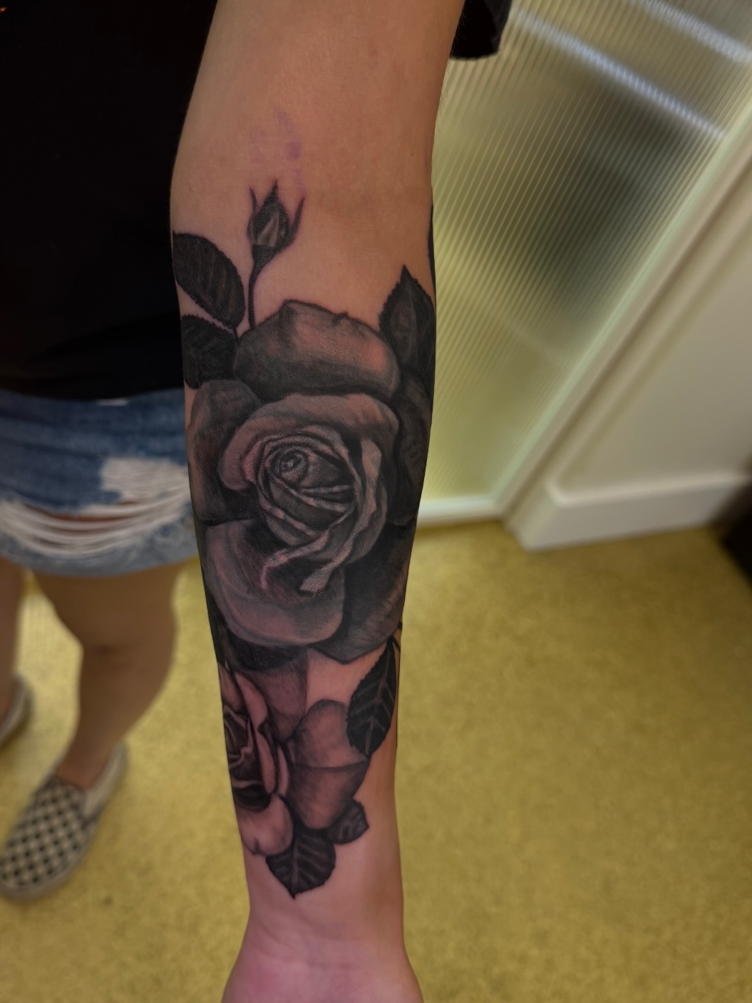 Tattoo by @abbietaylortattoos — realism, black_and_grey