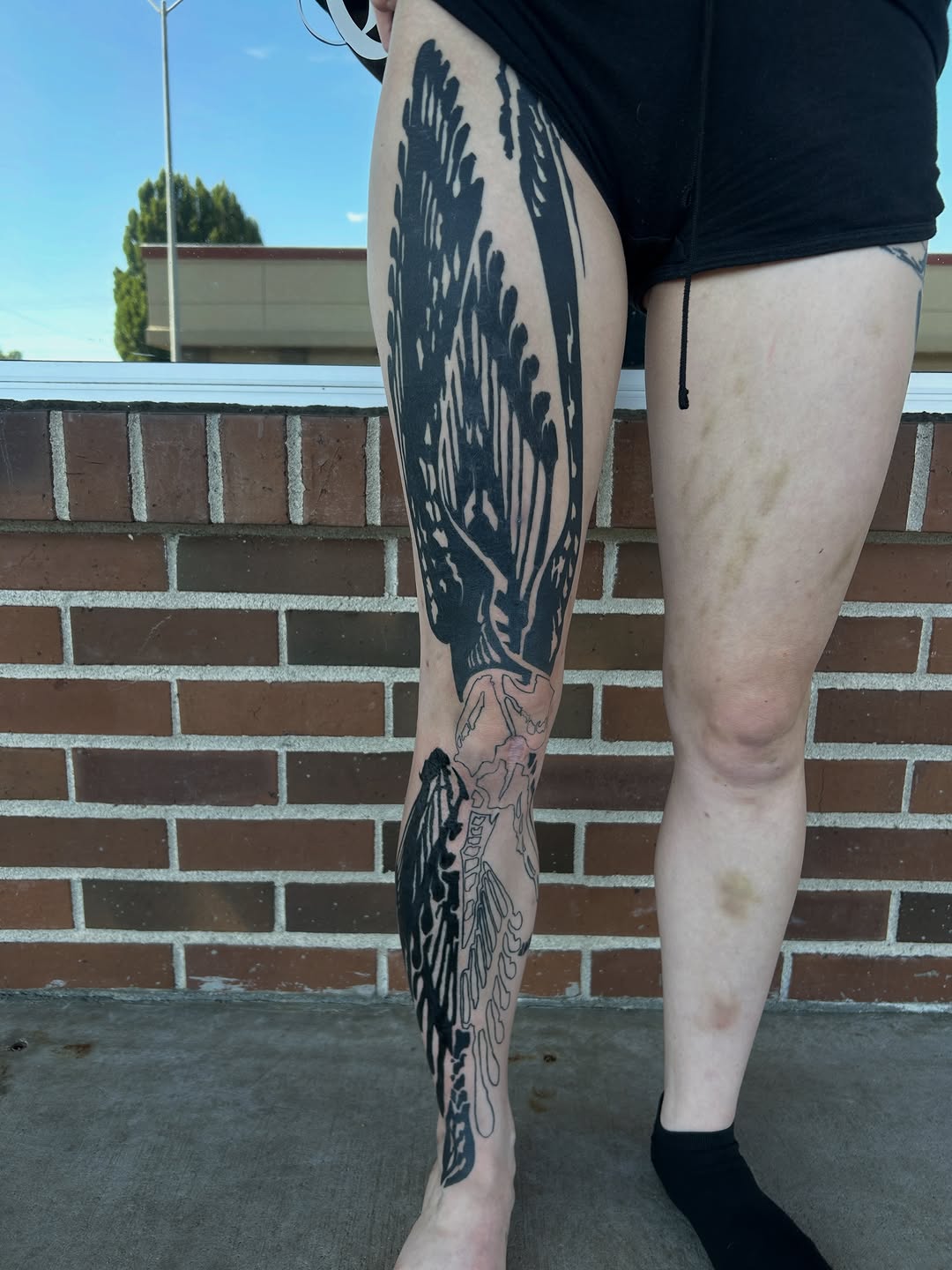 Tattoo by @dokkaebi_ink — blackwork