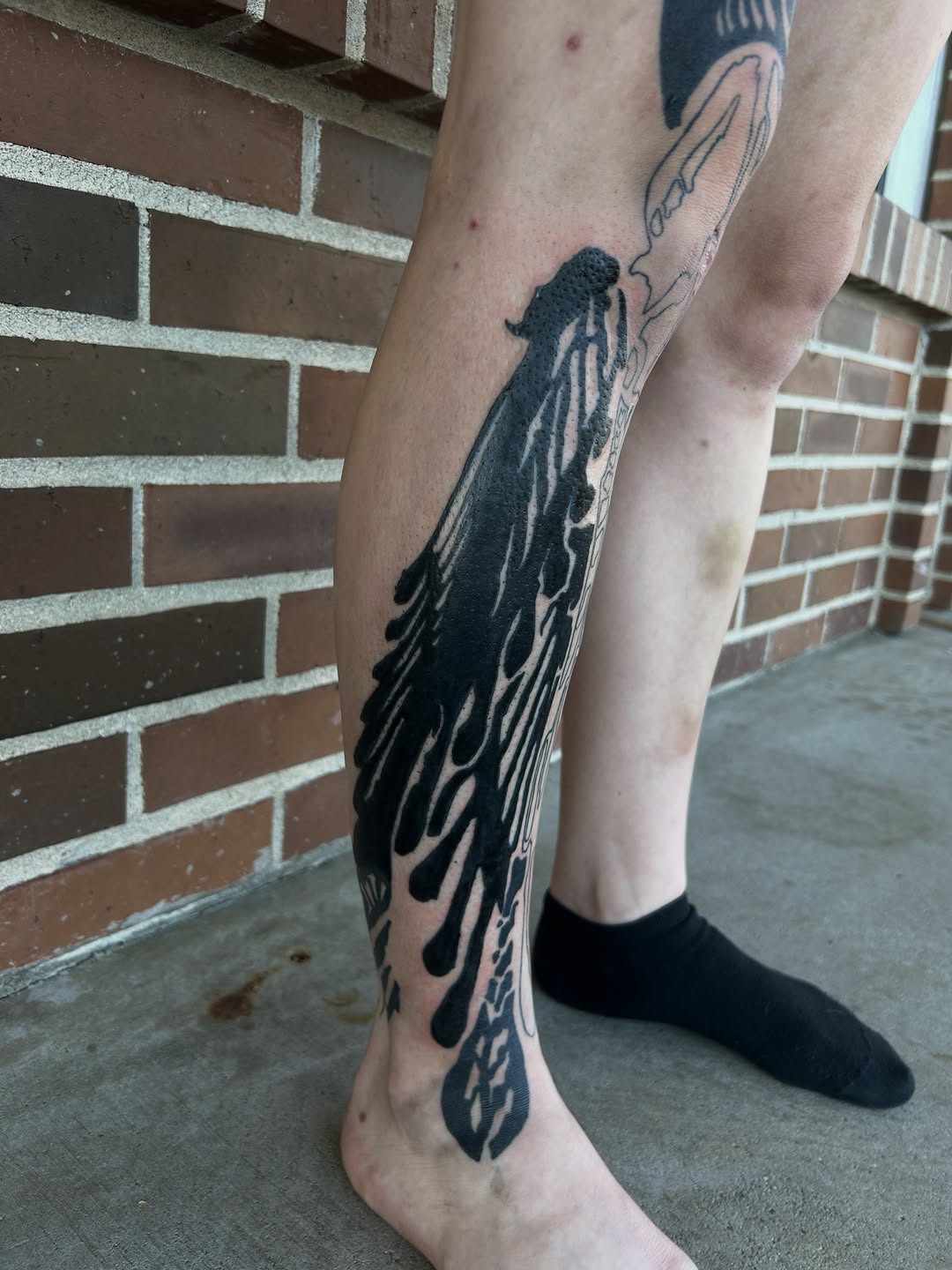 Tattoo by @dokkaebi_ink — blackwork