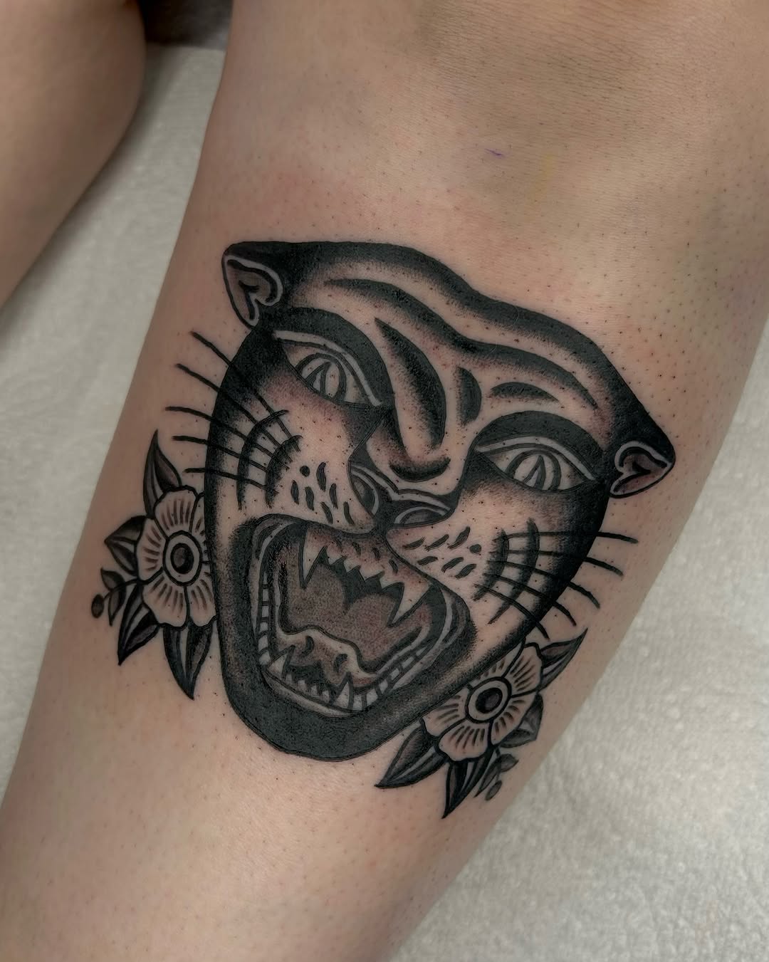 Tattoo by @hubert_serrano โ american_traditional, black_and_grey