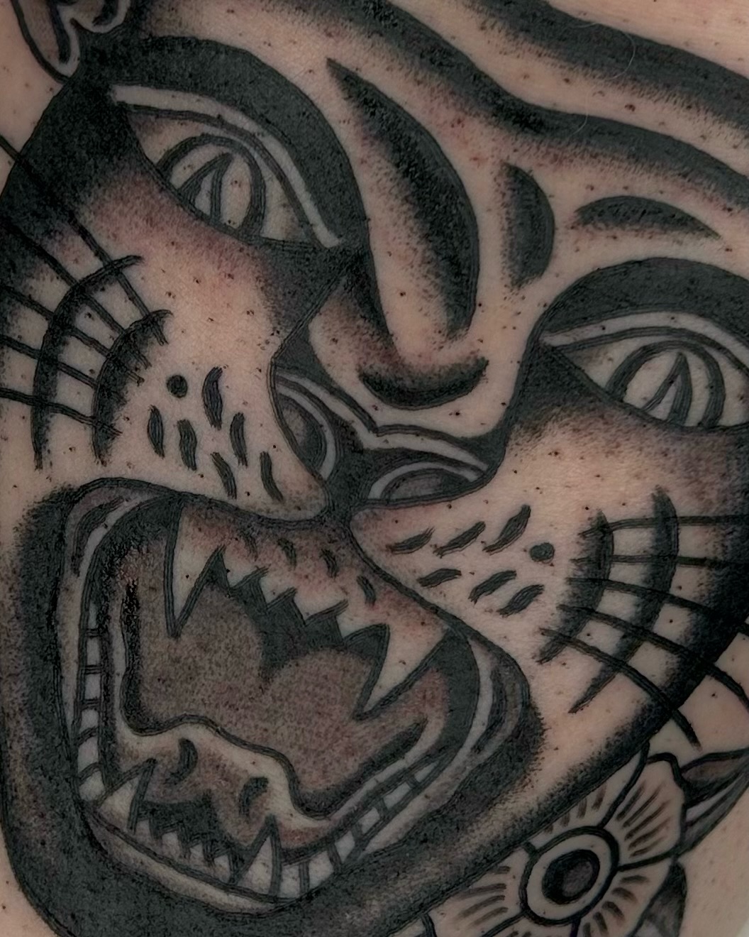 Tattoo by @hubert_serrano โ american_traditional, black_and_grey