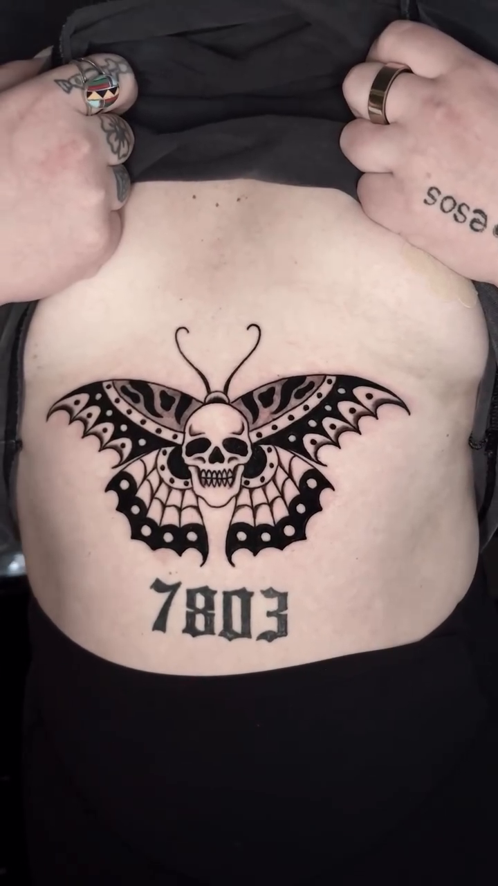 Tattoo by @maxradness — blackwork