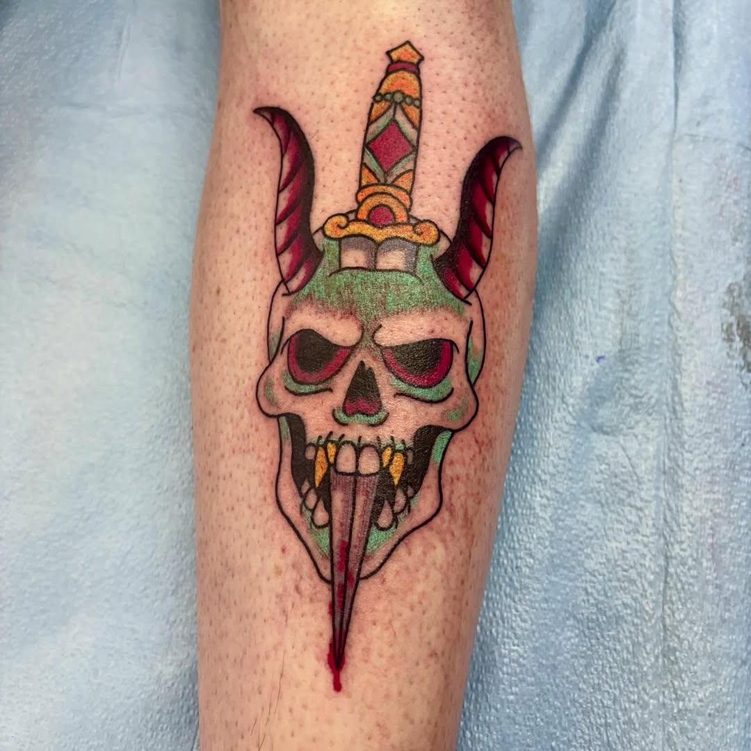 Tattoo by @taylormadeartt — american_traditional, illustrative