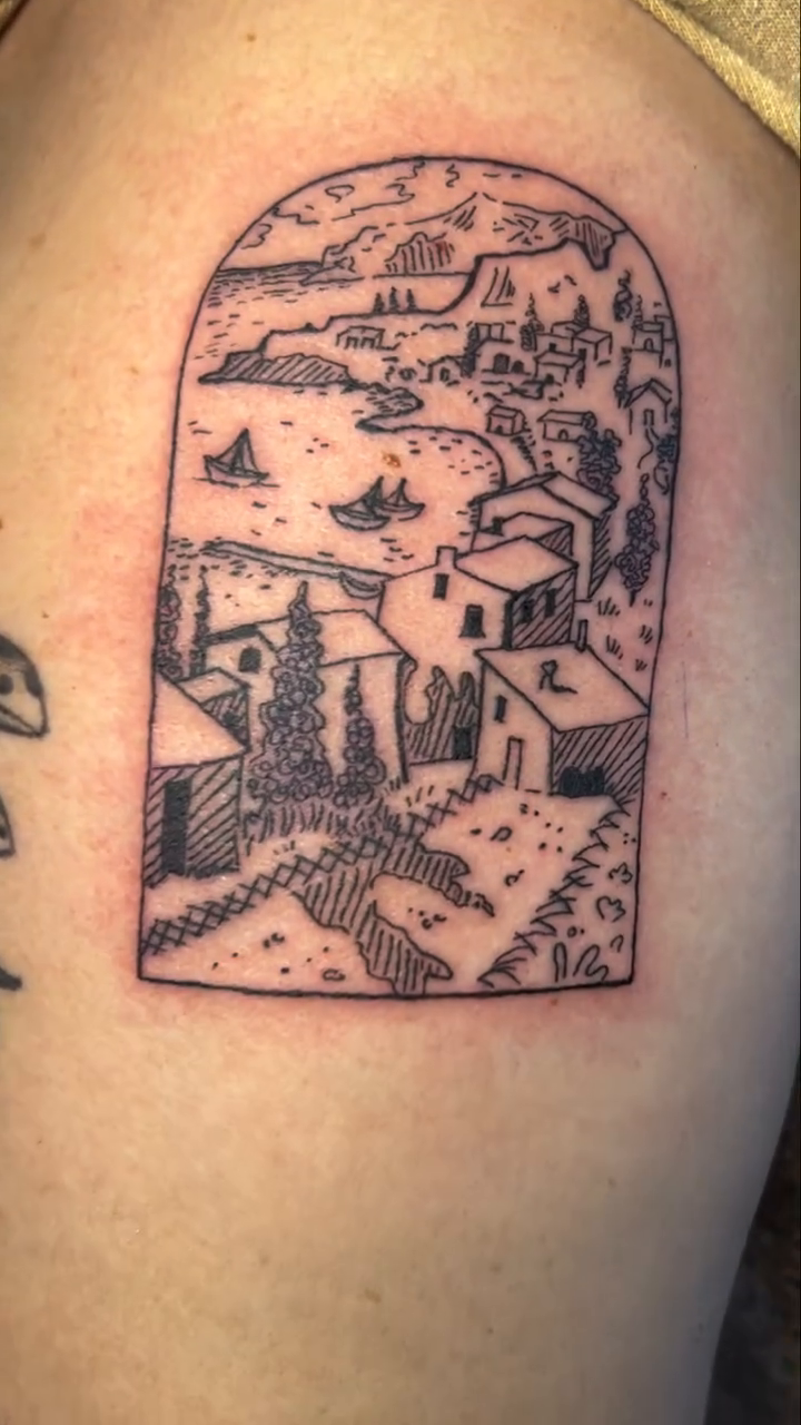 Tattoo by @off_world_tattoos — illustrative, black_and_grey