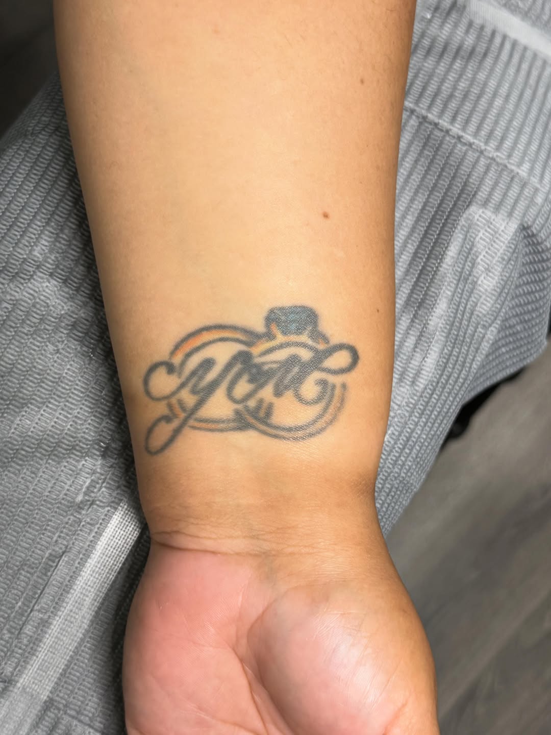 Tattoo by @haiziegrey — lettering_script, fine_line