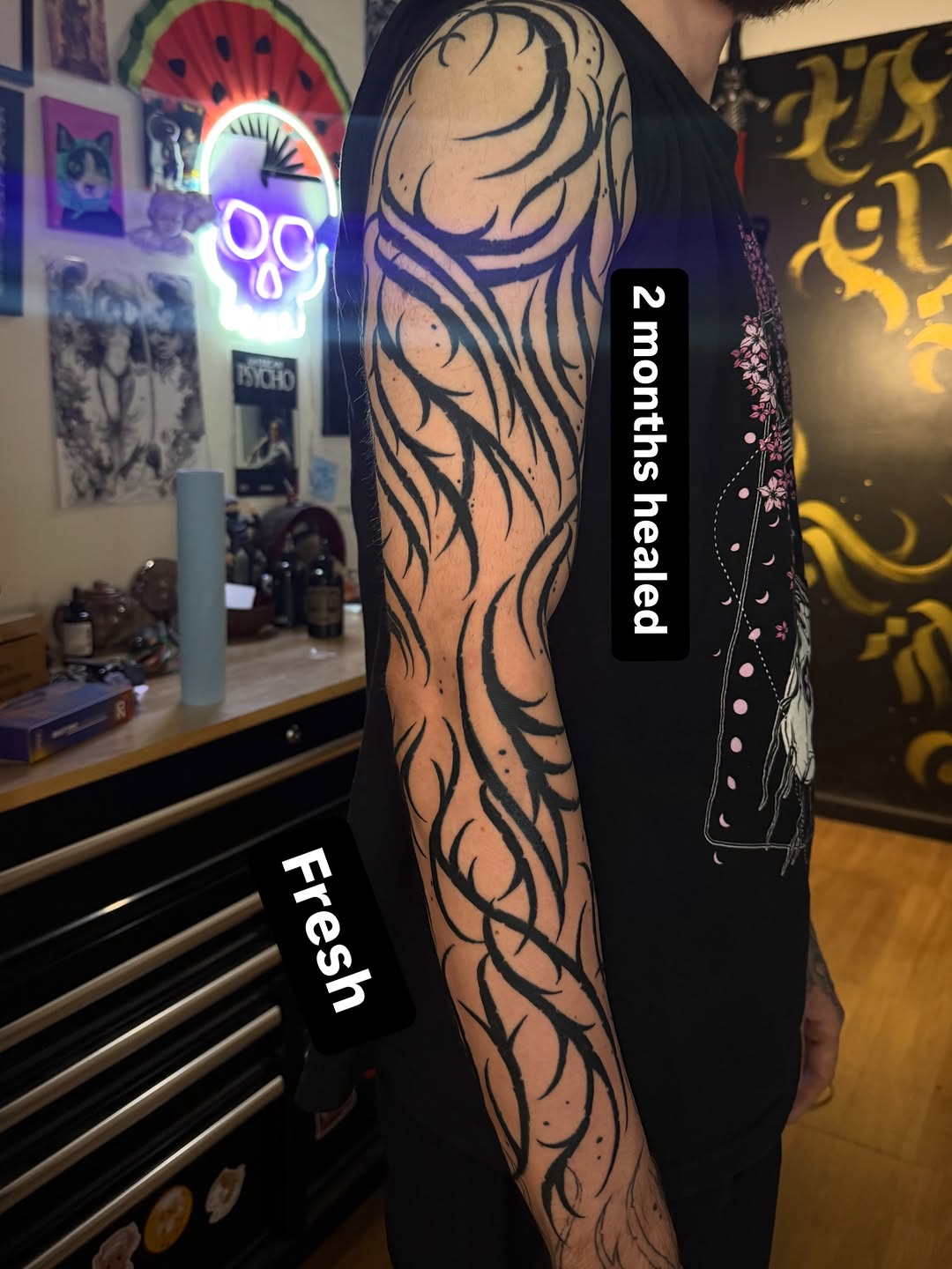 Tattoo by @line_ink — blackwork
