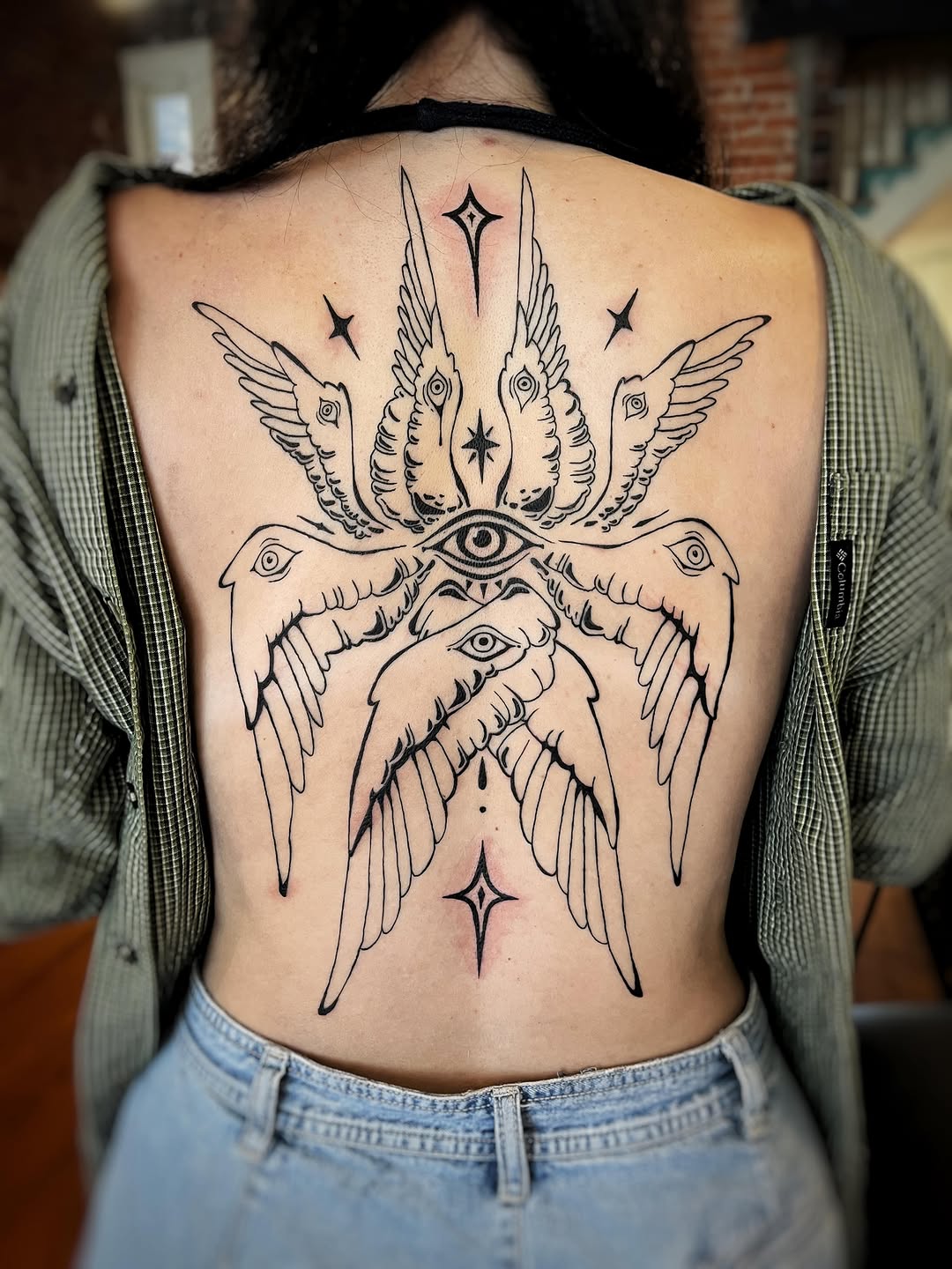 Tattoo by @bai.bai.bunni.tattoos — blackwork, illustrative