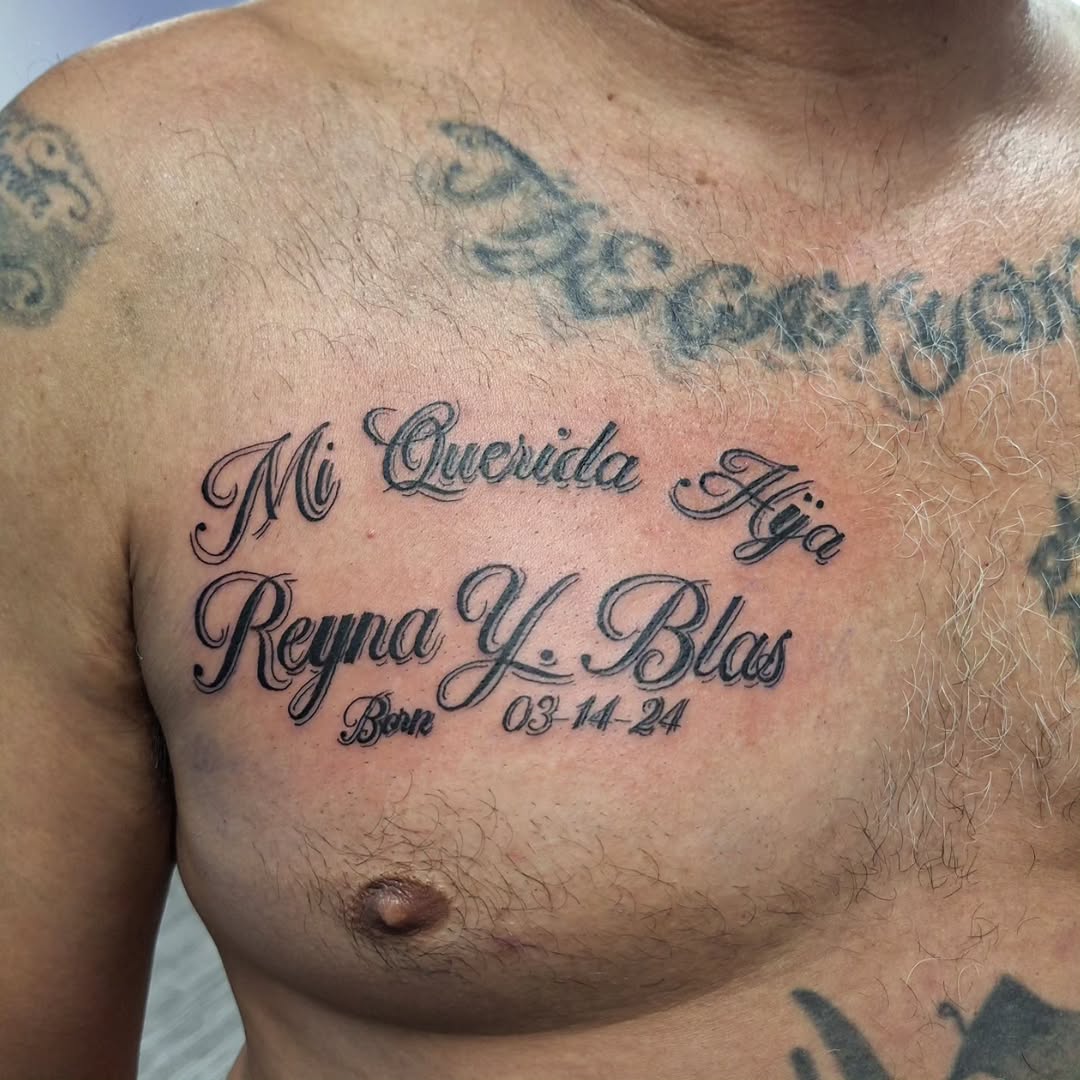 Tattoo by @t.rubio909 — lettering_script, chicano