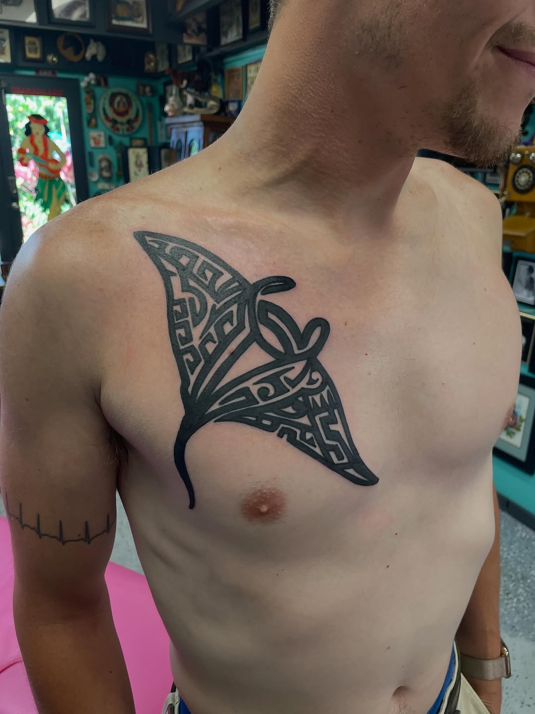 Tattoo by @alexbtatz โ tribal, blackwork