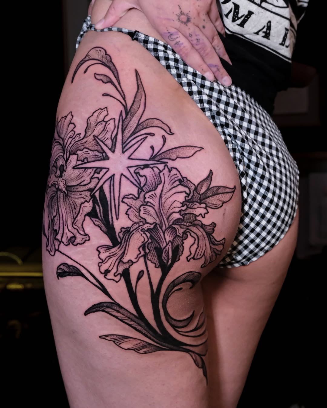 Tattoo by @fortytwojudges — black_and_grey, illustrative