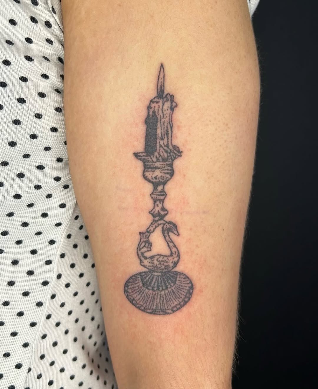 Tattoo by @glittergremliin — illustrative, black_and_grey