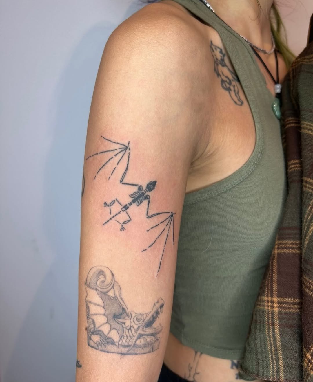 Tattoo by @glittergremliin — illustrative, fine_line