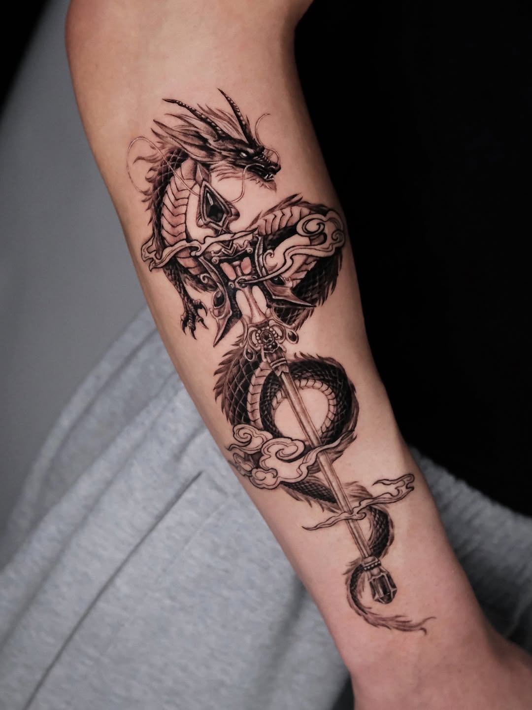 Tattoo by @da.an_tattooer — black_and_grey, illustrative