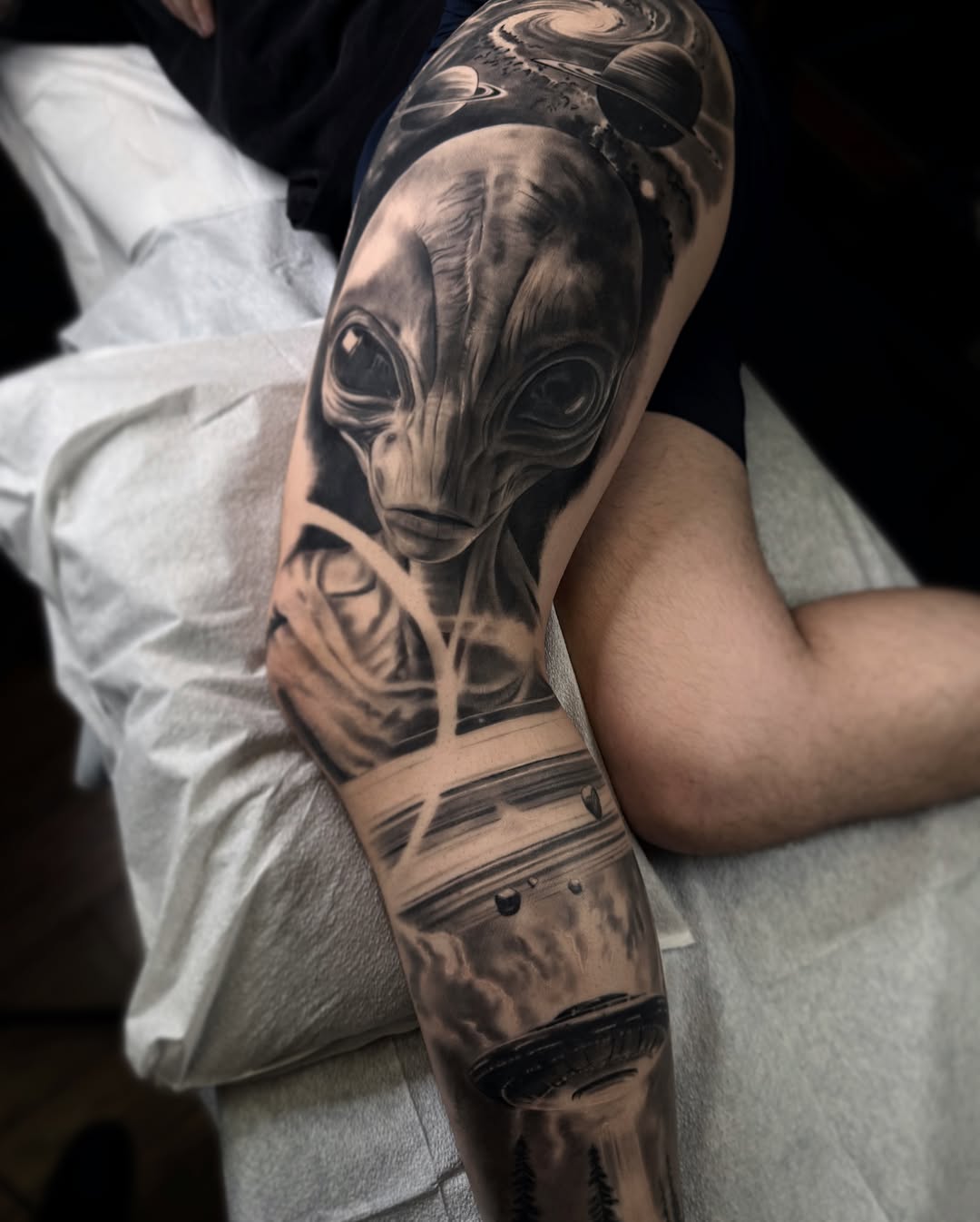 Tattoo by @gabpolflit_tattooartist β realism, black_and_grey