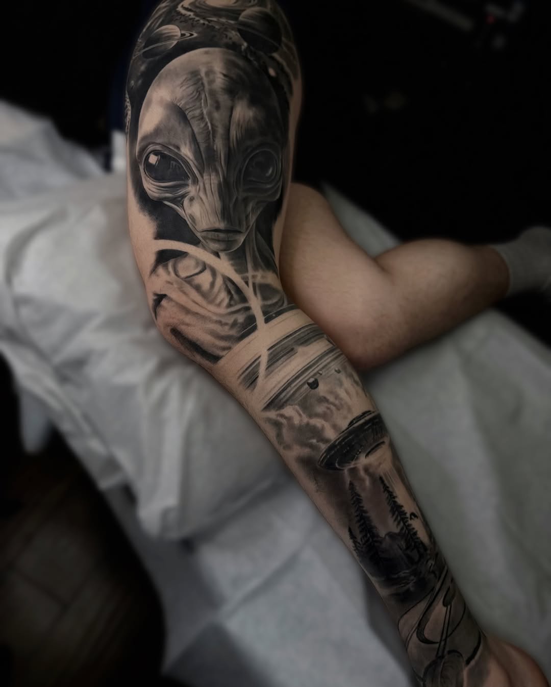 Tattoo by @gabpolflit_tattooartist β realism, black_and_grey