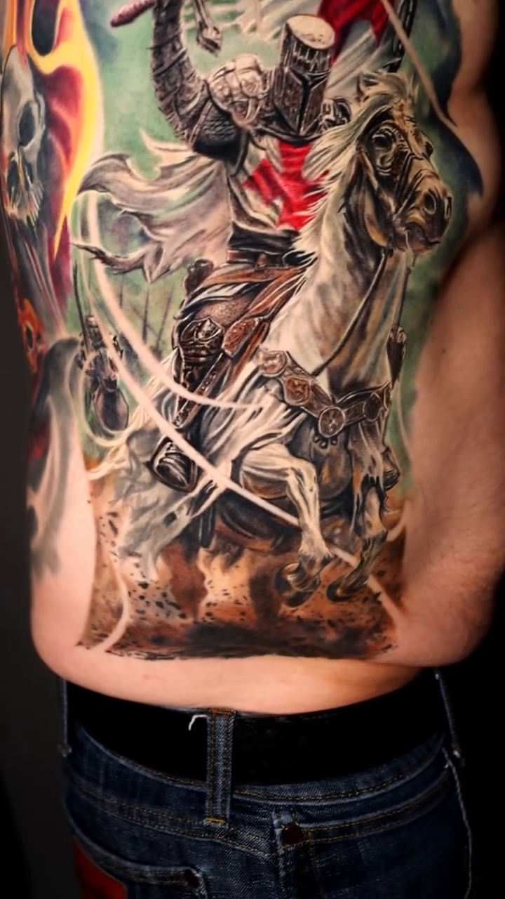 Tattoo by @gbarreratattoos — realism, trash_polka
