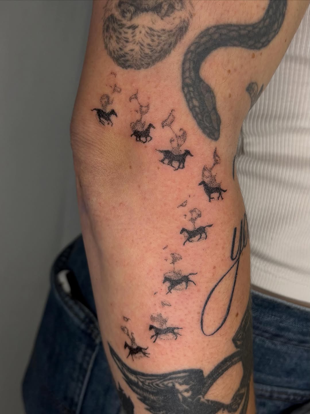 Tattoo by @sabpokes — illustrative, fine_line
