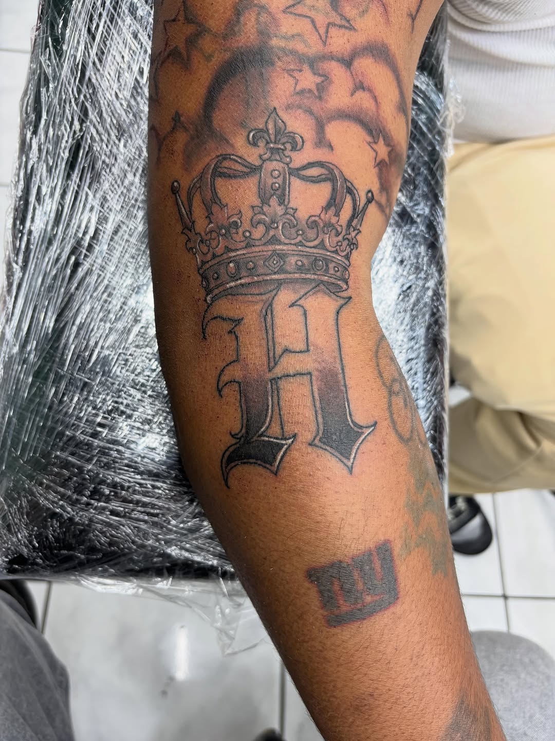 Tattoo by @shadows.tattoos โ black_and_grey, lettering_script