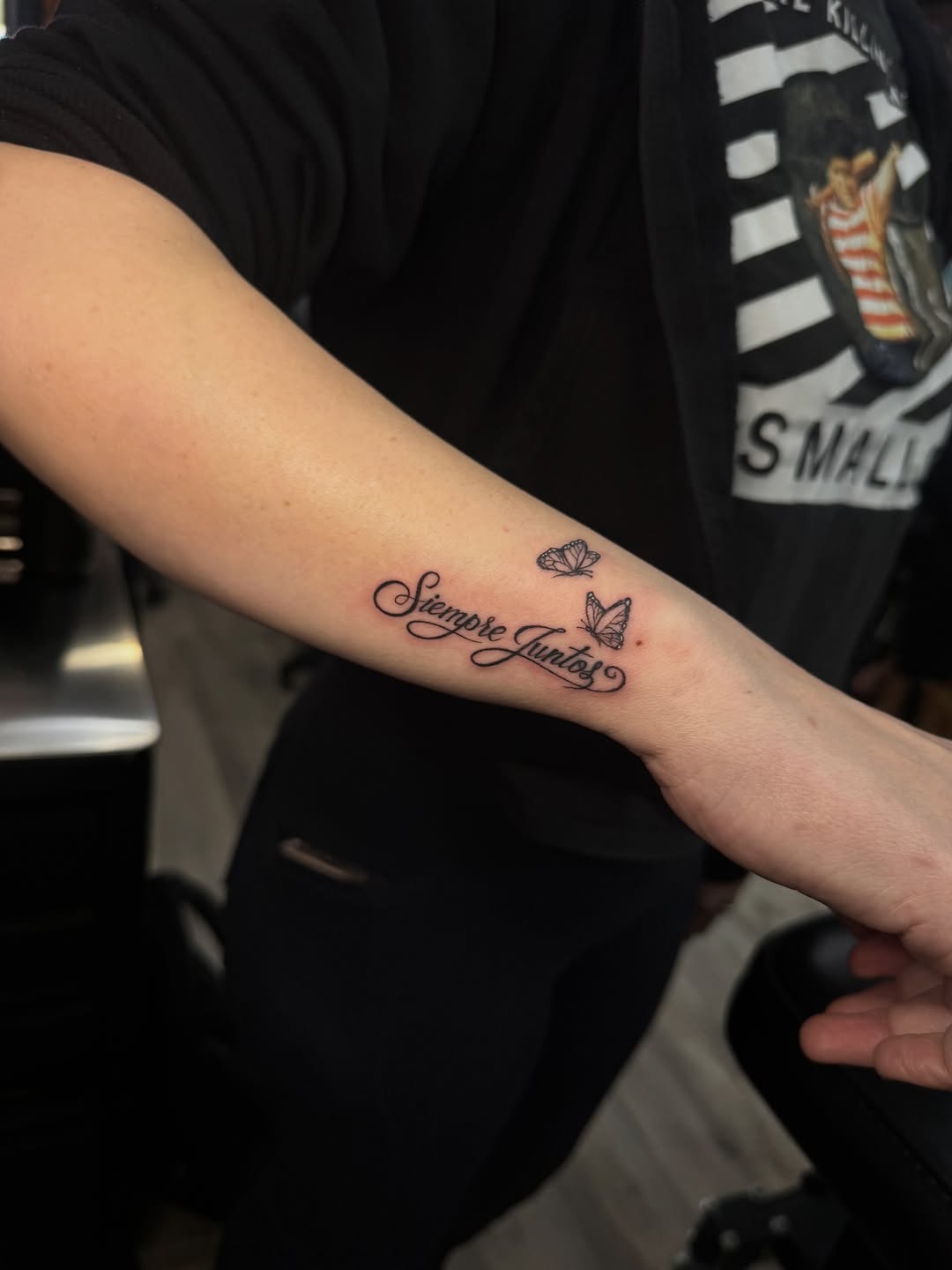 Tattoo by @ecxduzit — lettering_script, fine_line