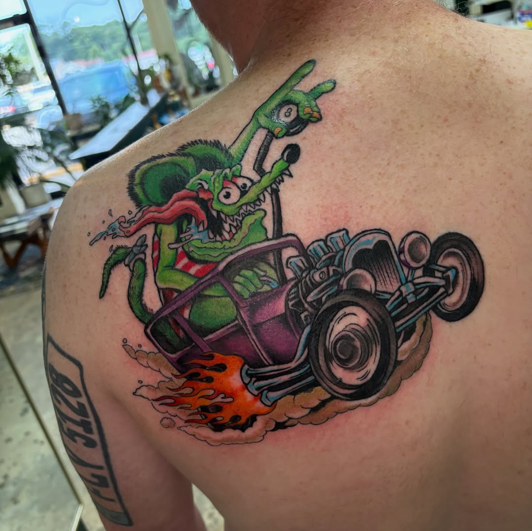 Tattoo by @lem.laugh.luv_tattoo — new_school, trash_polka