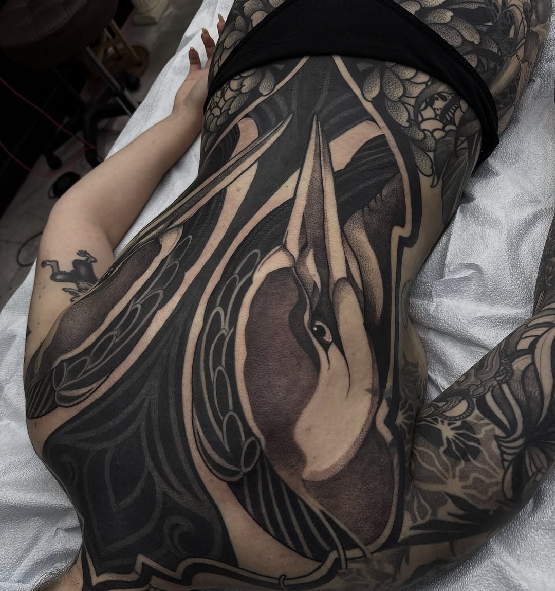 Tattoo by @dottedlines.2 — blackwork, illustrative