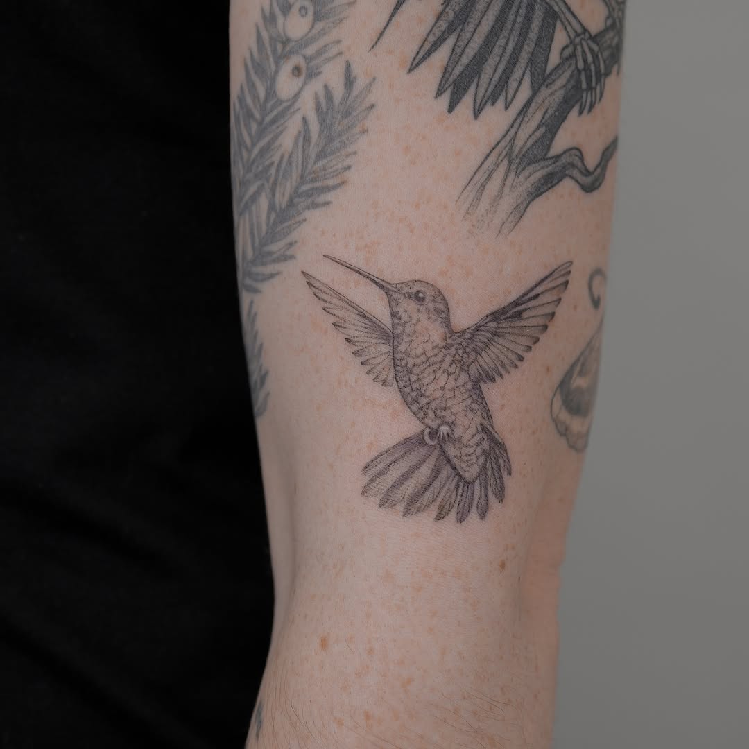 Tattoo by @naughty_rabbit_tattoo — fine_line, black_and_grey