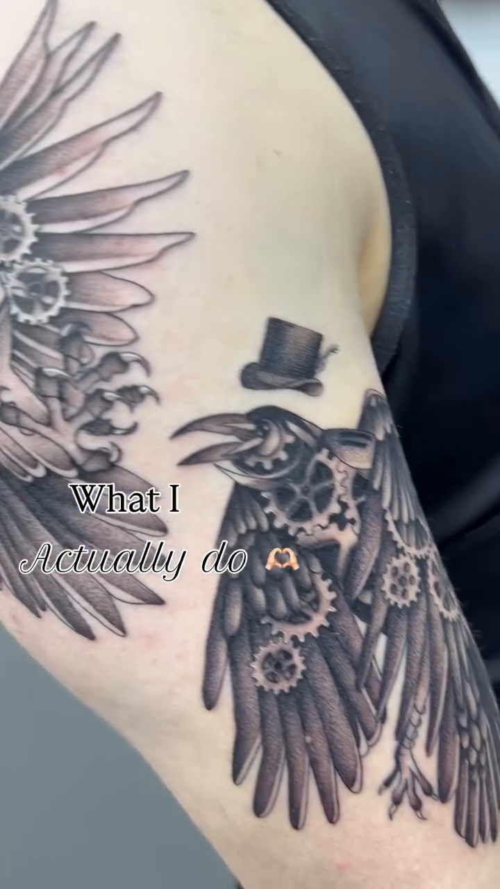 Tattoo by @lamour.tattoos — black_and_grey, illustrative