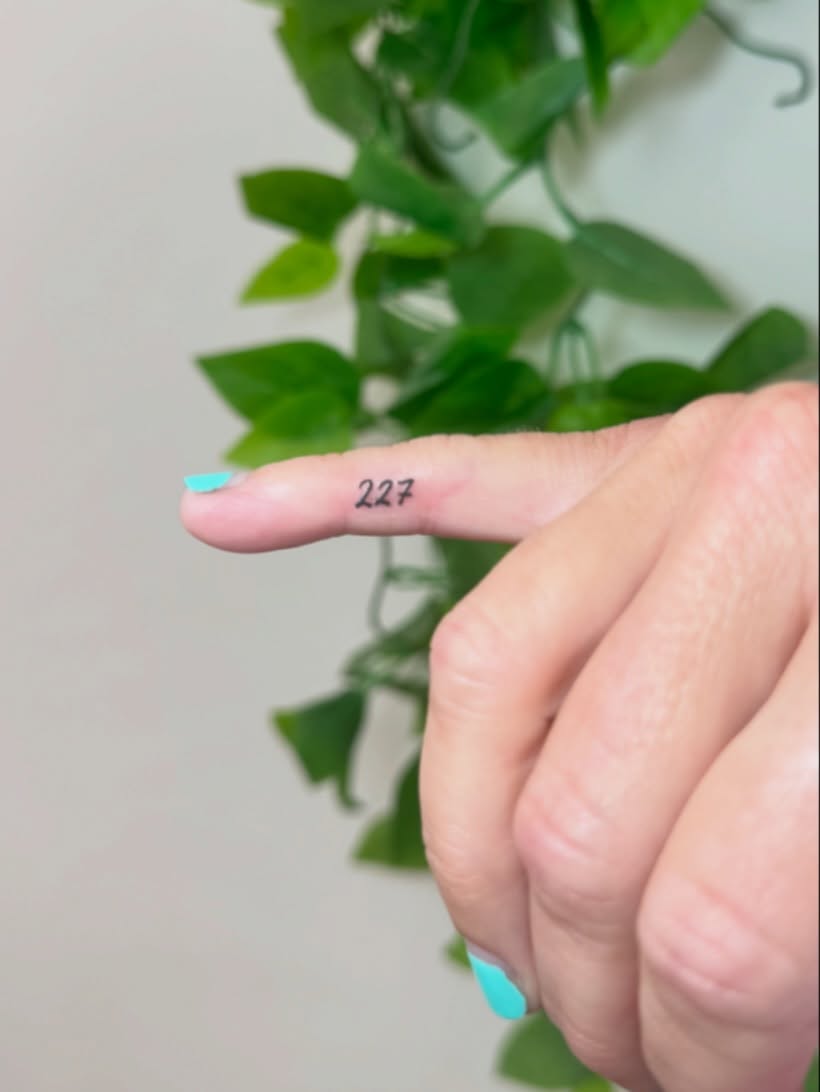 Tattoo by @pureblisstinytattoos — lettering_script, fine_line