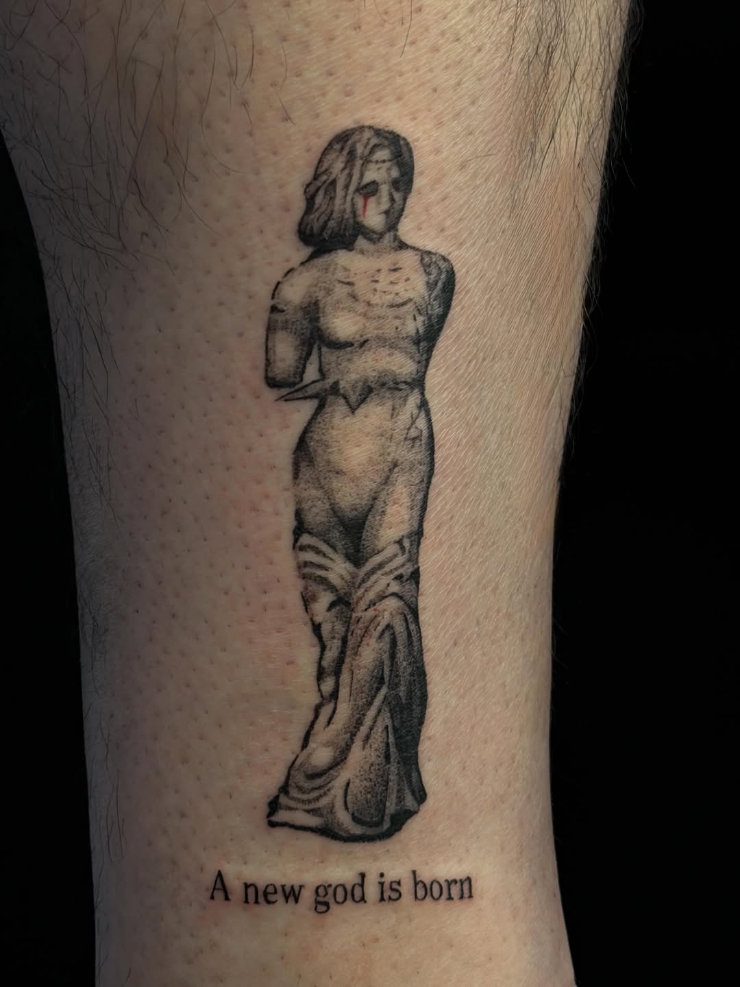 Tattoo by @tofuskintattoo β black_and_grey, lettering_script