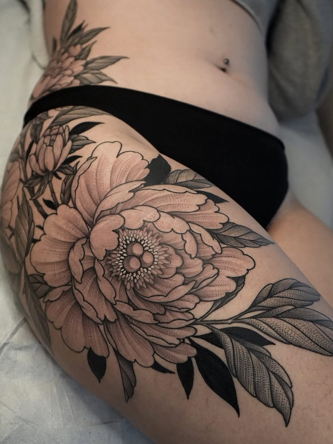 Tattoo by @thiefhands — black_and_grey, dotwork