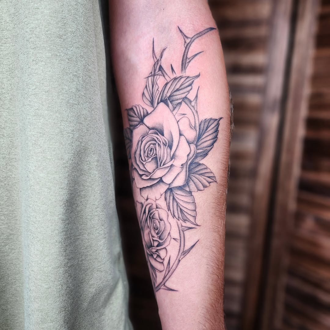 Tattoo by @kz.tattoos — black_and_grey, illustrative