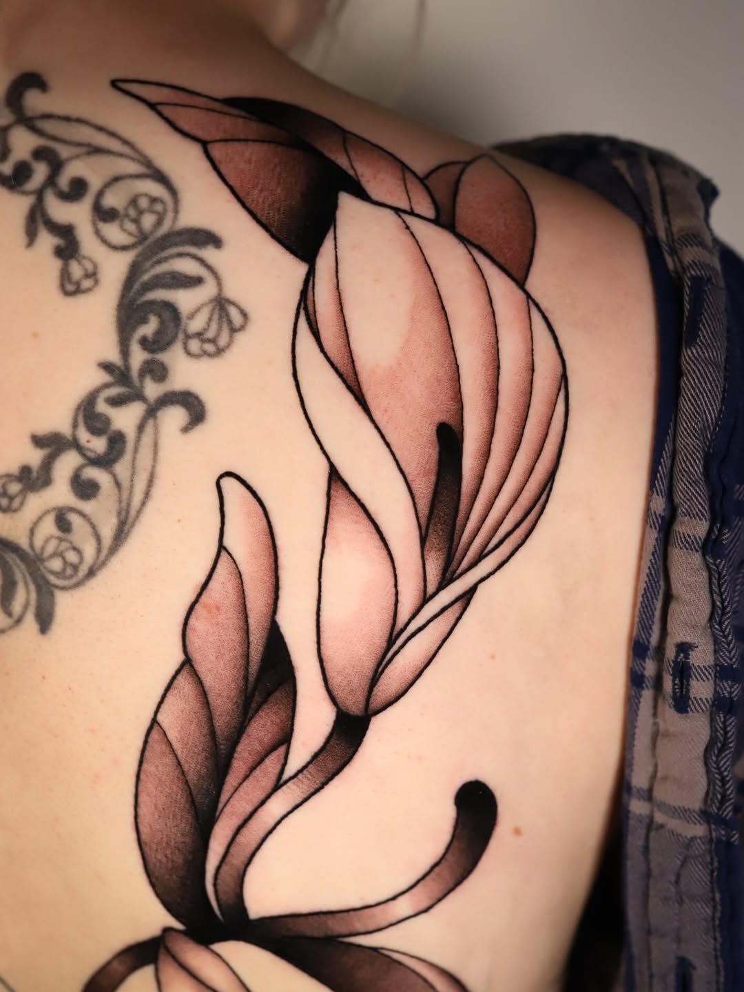 Tattoo by @dearmariatattoos — illustrative, black_and_grey