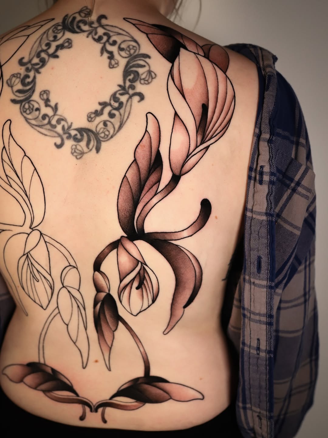 Tattoo by @dearmariatattoos — illustrative, black_and_grey