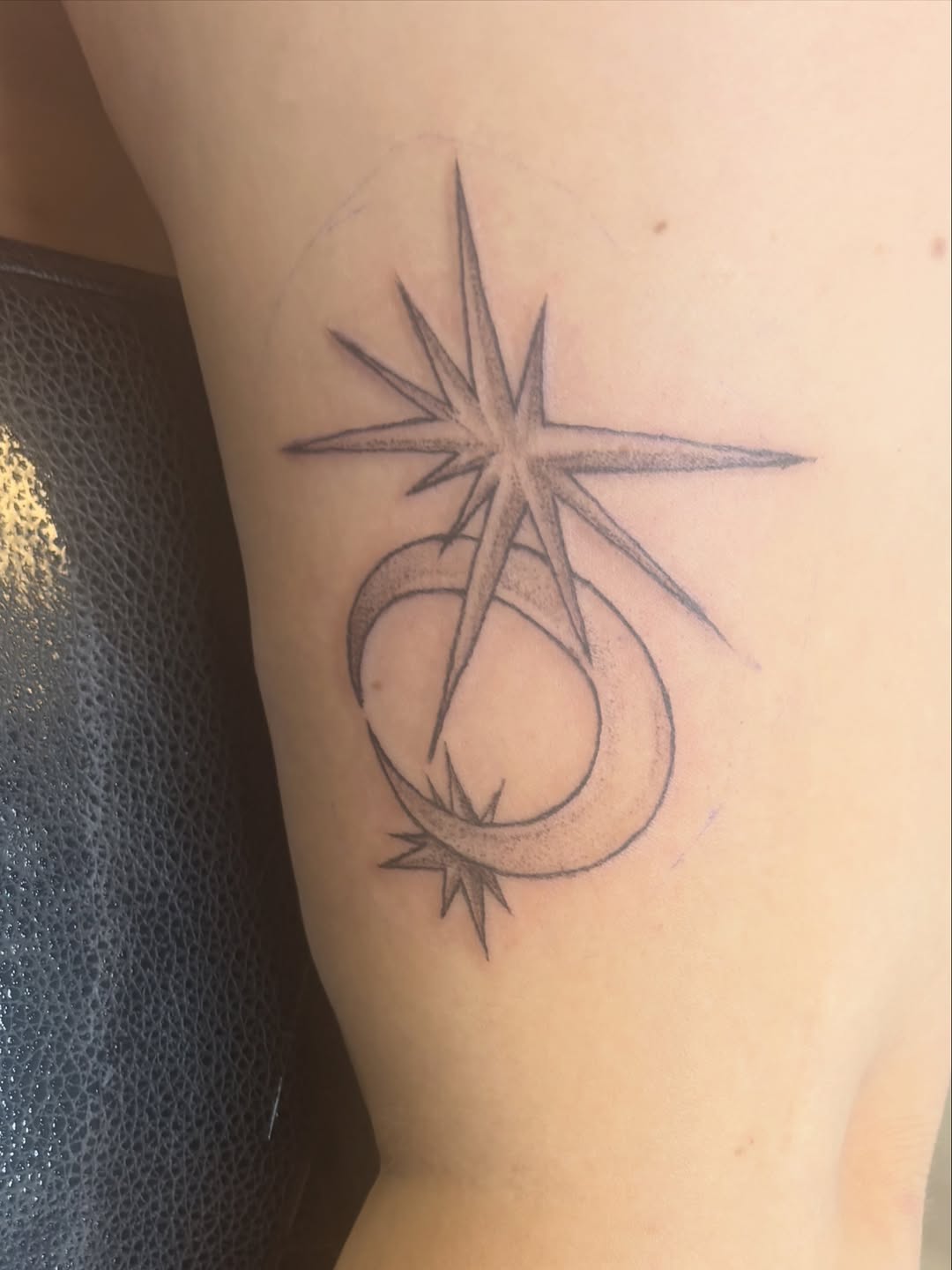 Tattoo by @valentine_tats — illustrative, black_and_grey