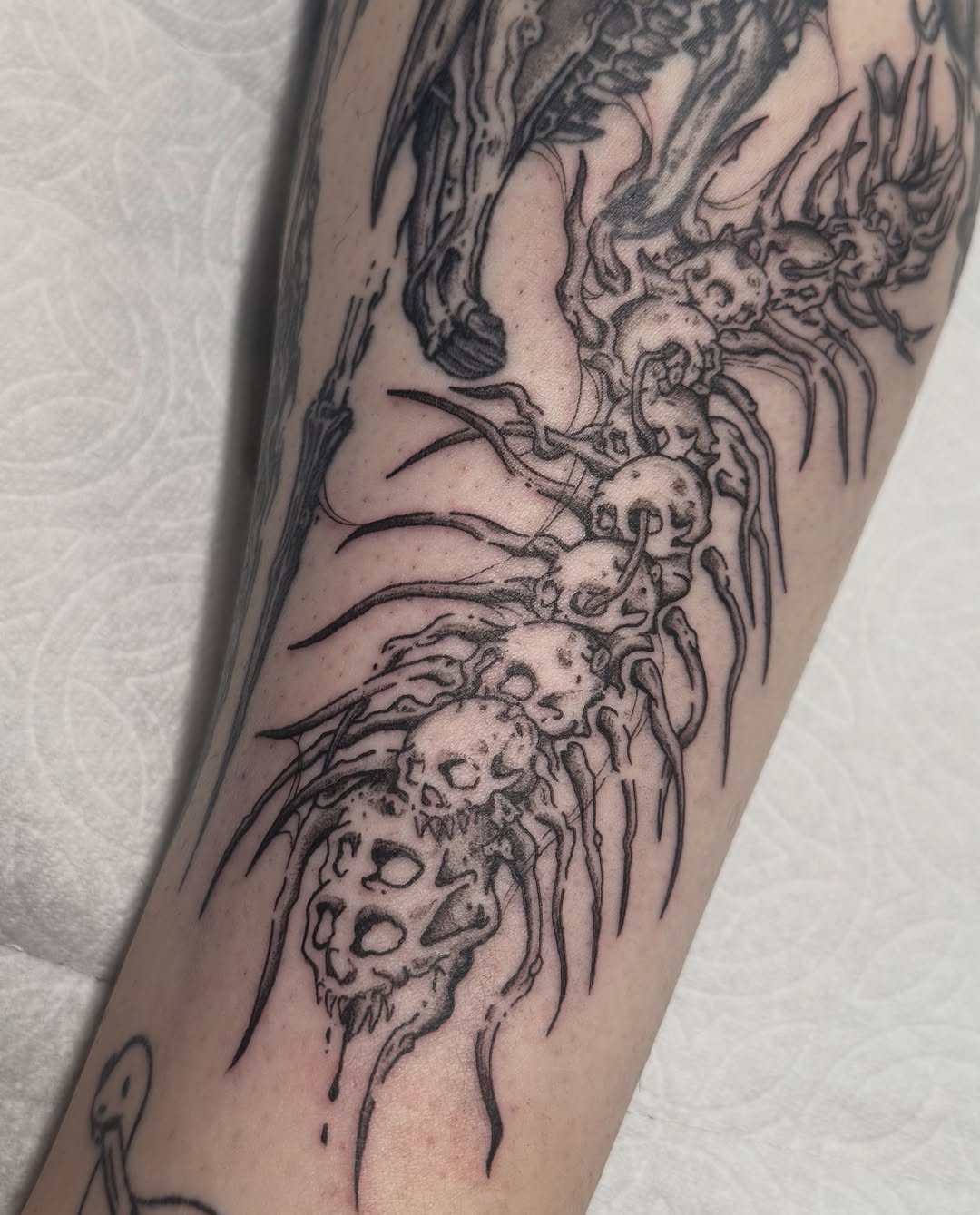Tattoo by @beelzebubbers — dark_realism, blackwork