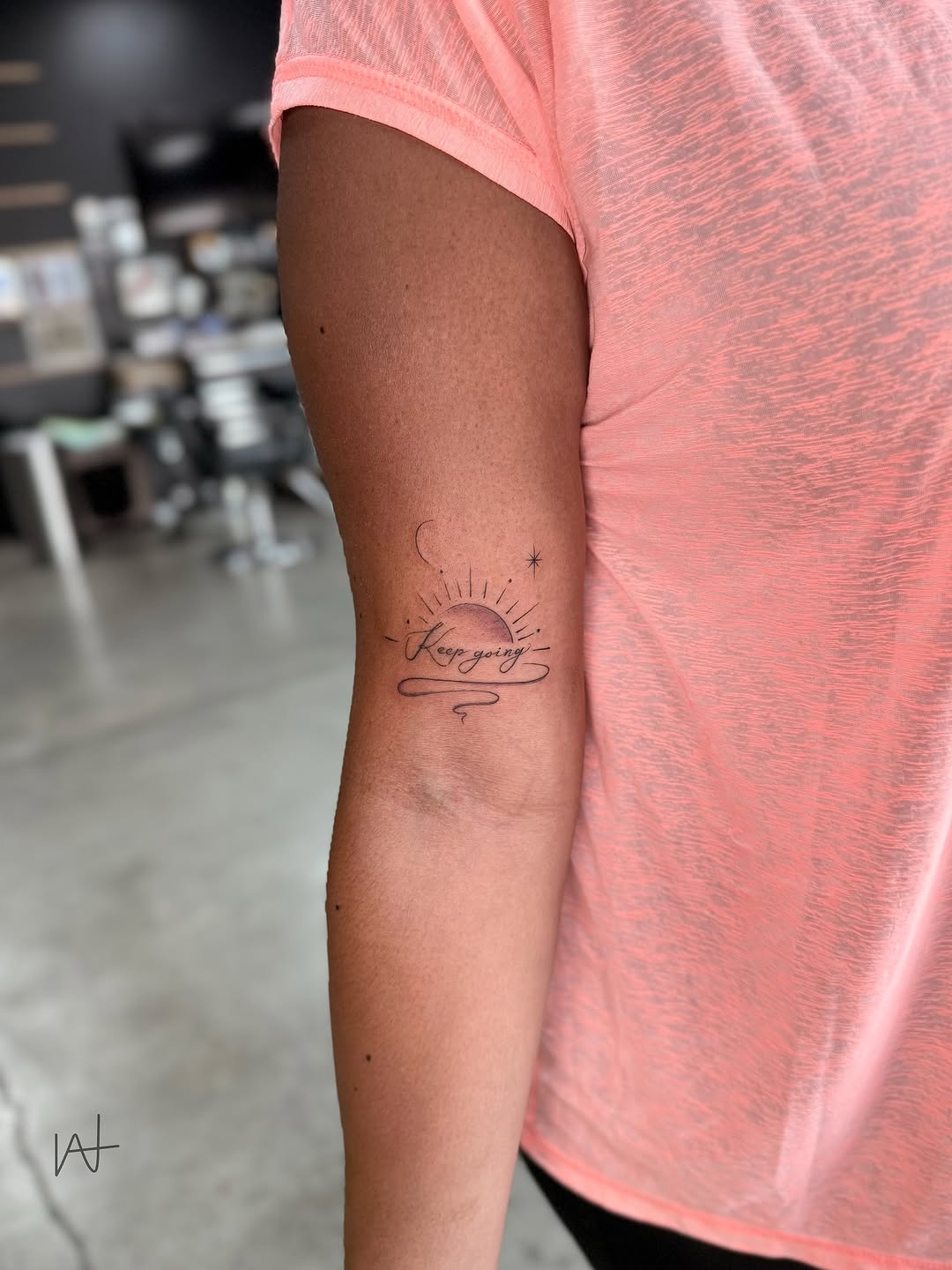 Tattoo by @kat_parmu — fine_line, lettering_script