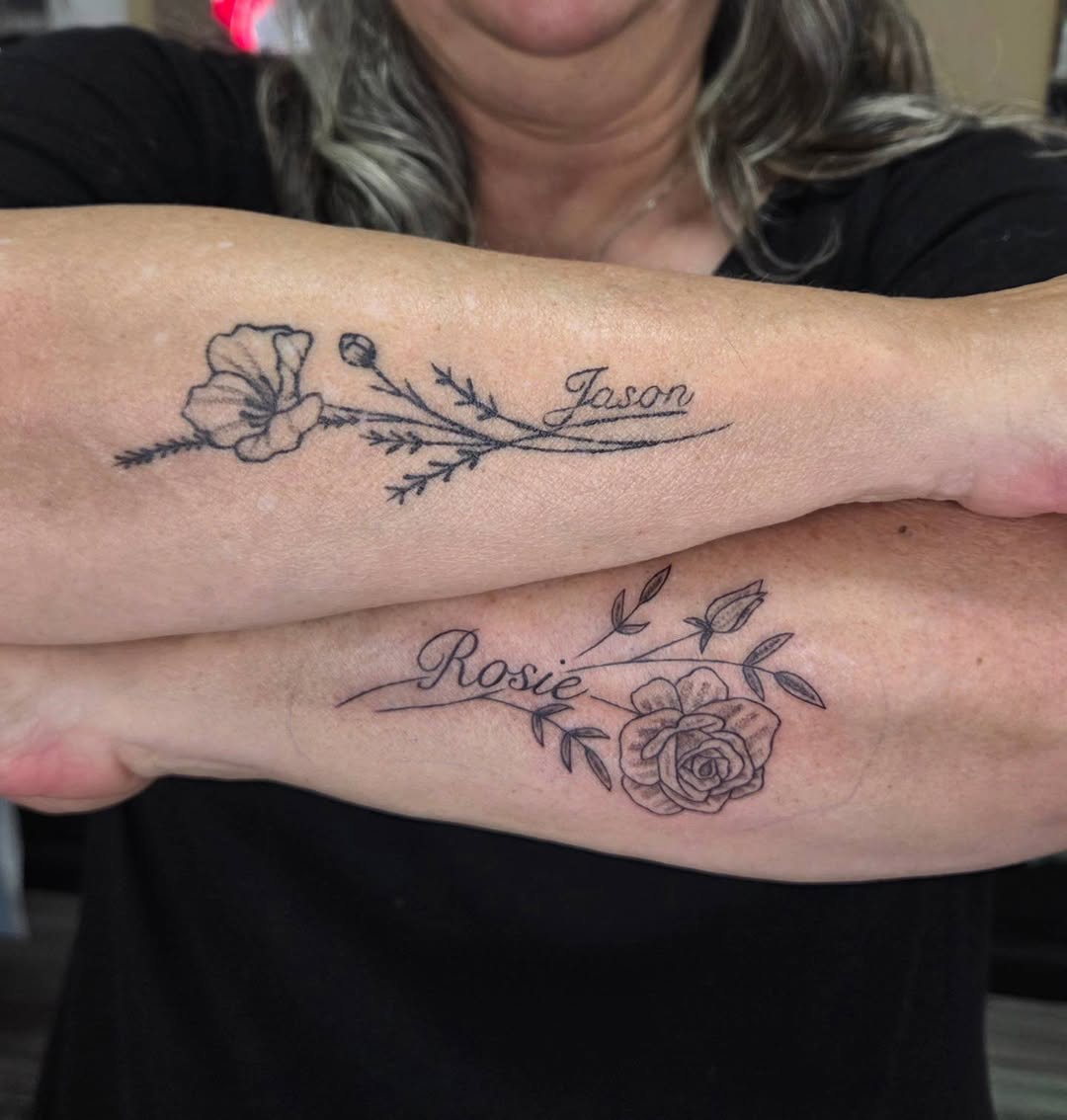 Tattoo by @jessie.d_tattoos β fine_line, lettering_script