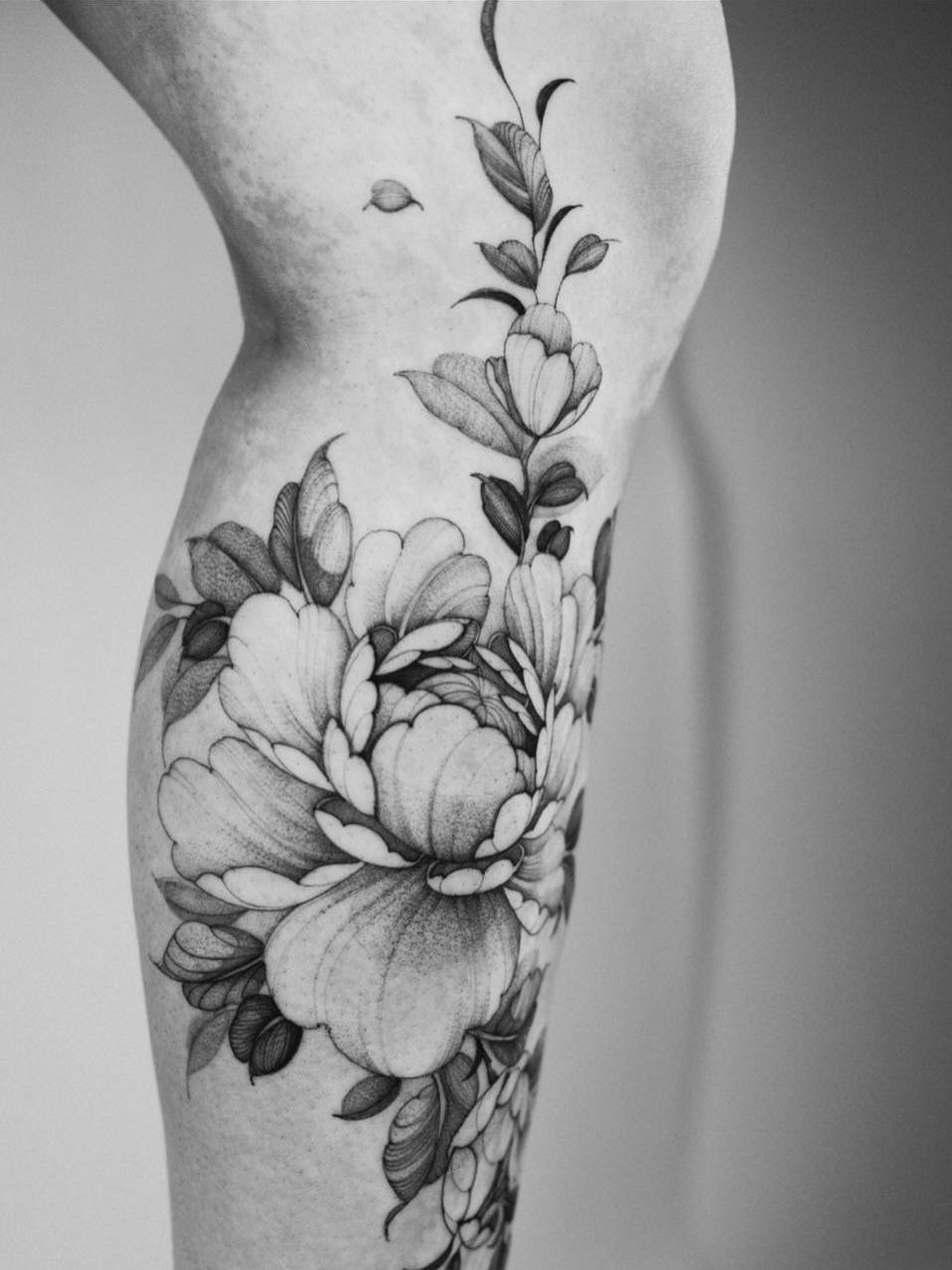Tattoo by @lorietattoos โ black_and_grey